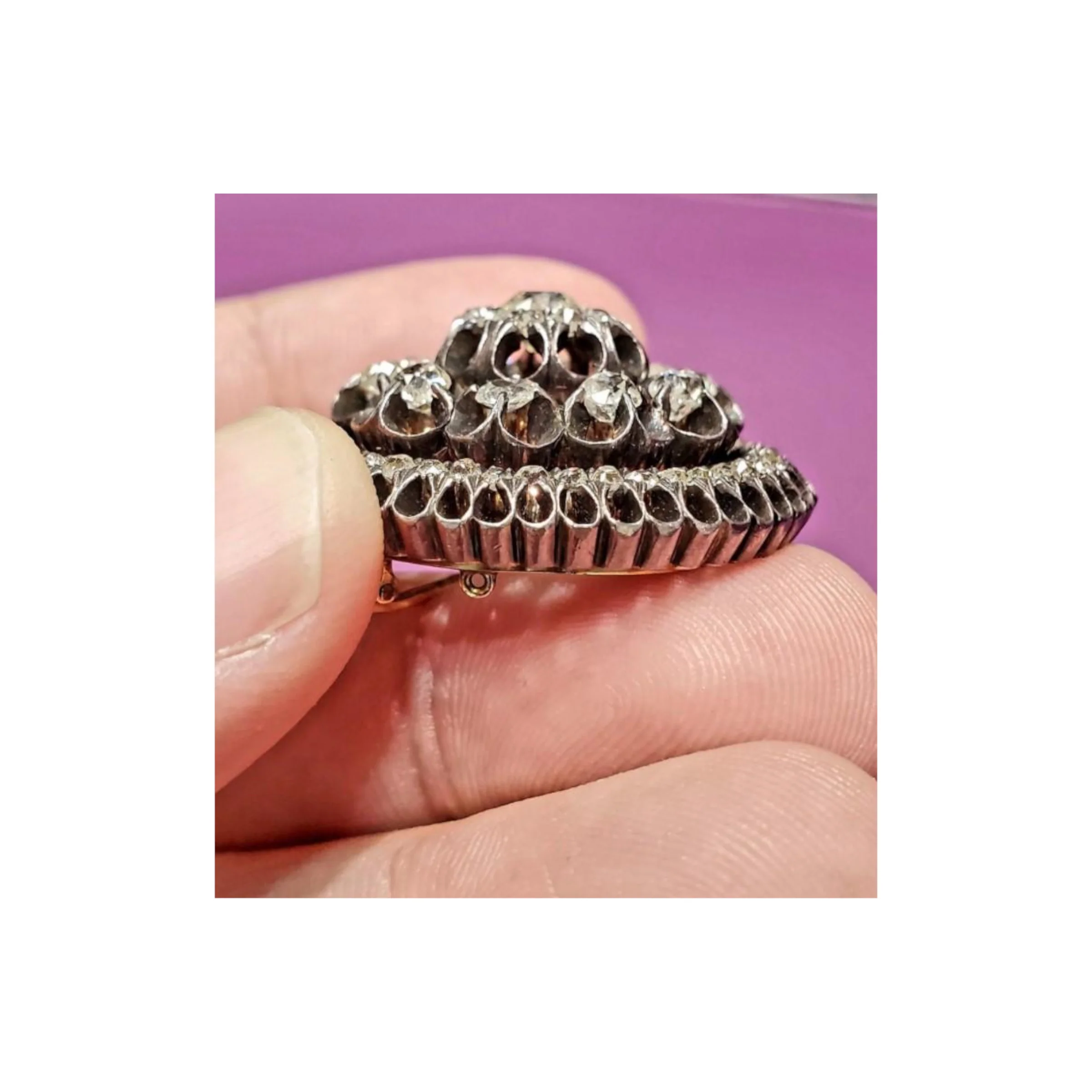 Georgian Old Mine Diamond Brooch - Image 3