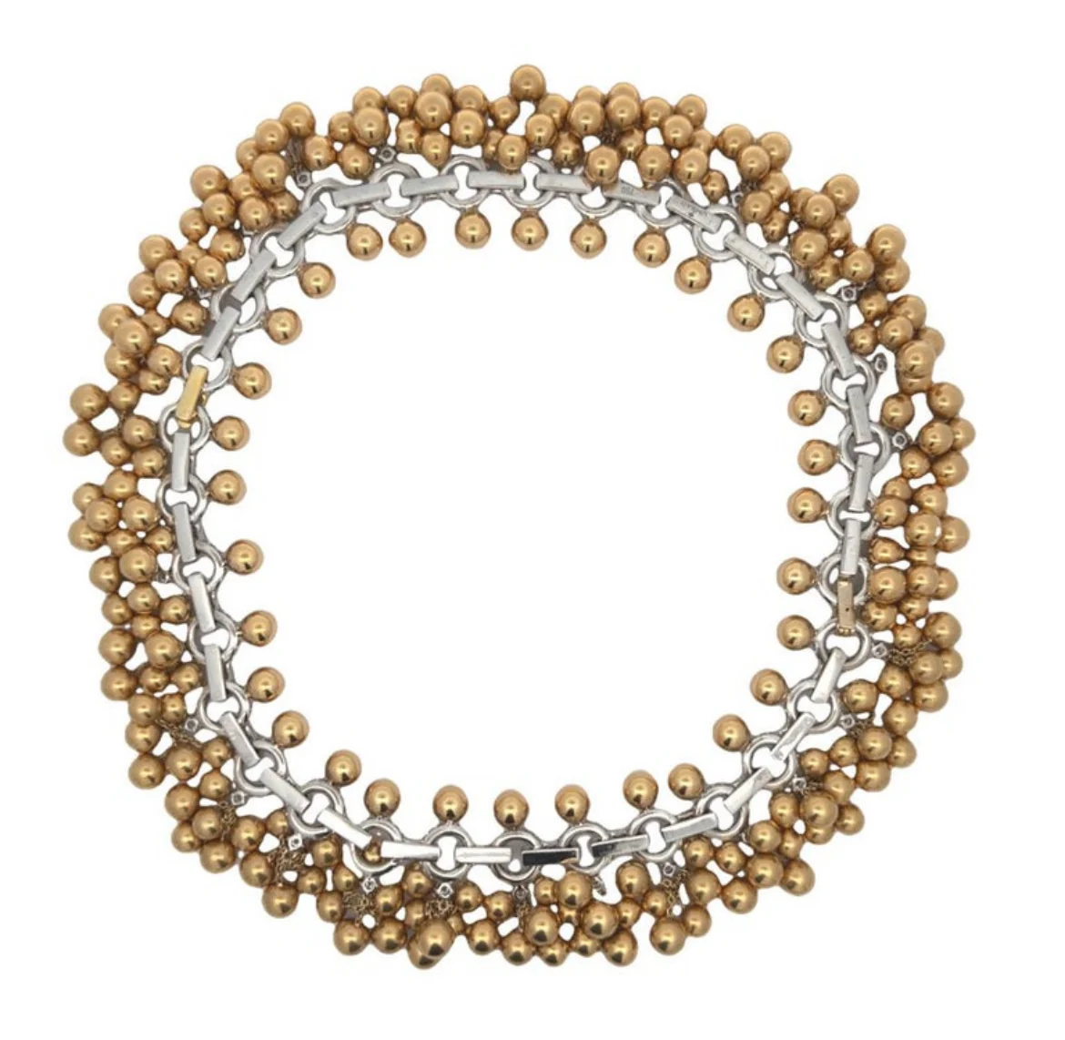 Gold Bead and Diamond Necklace - Image 8