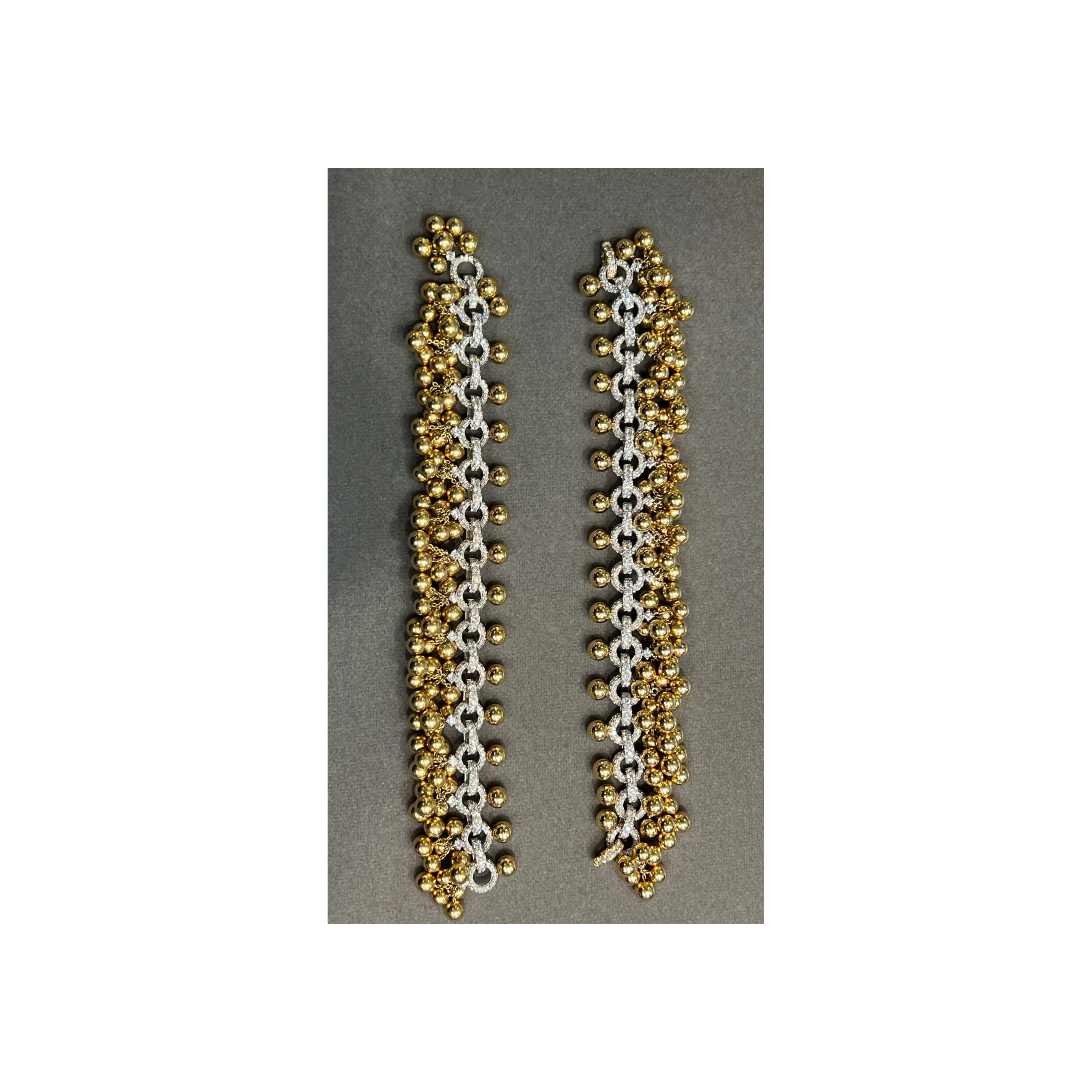Gold Bead and Diamond Necklace - Image 9