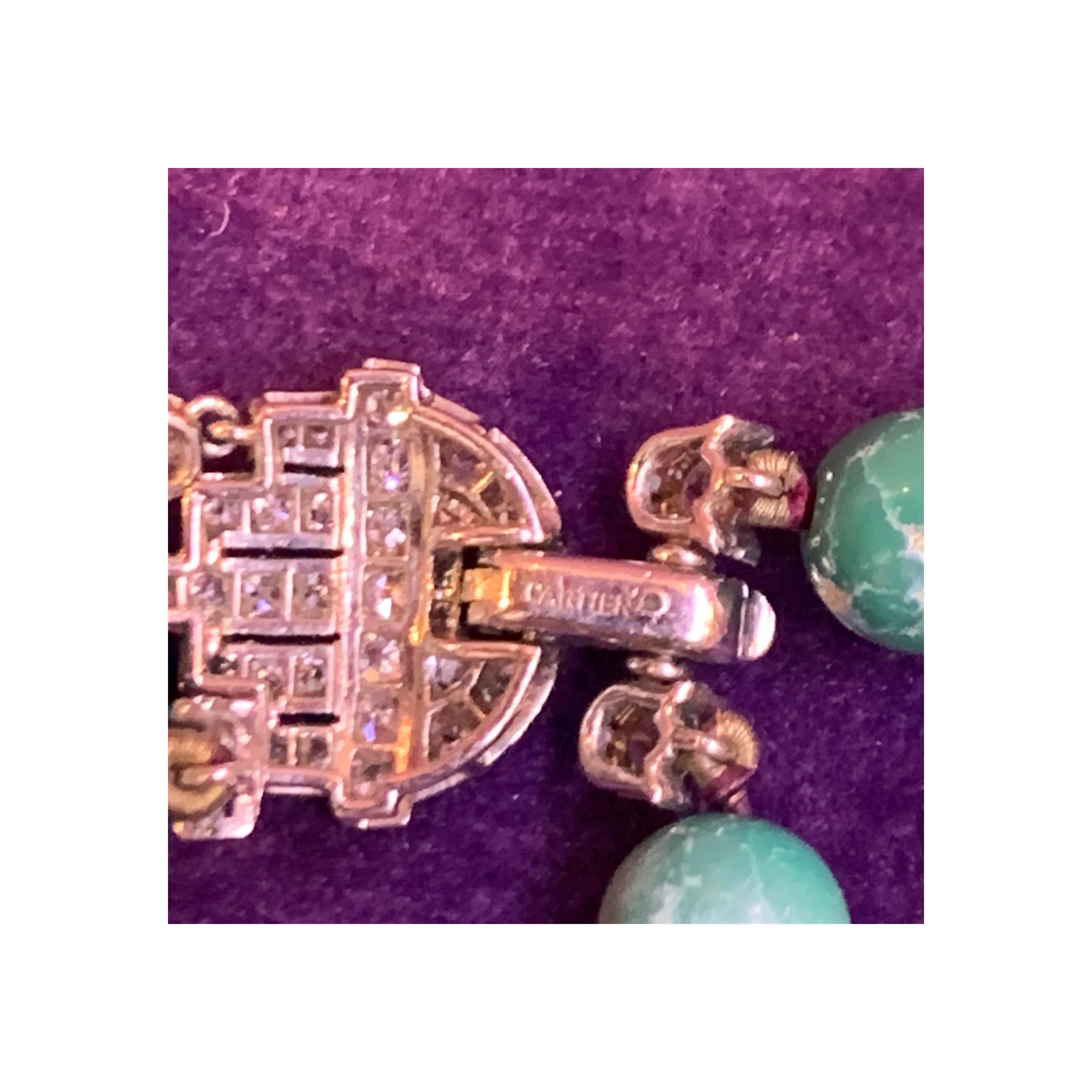 Historic Art Deco Cartier Turquoise and Ruby Bead Necklace - Image 10