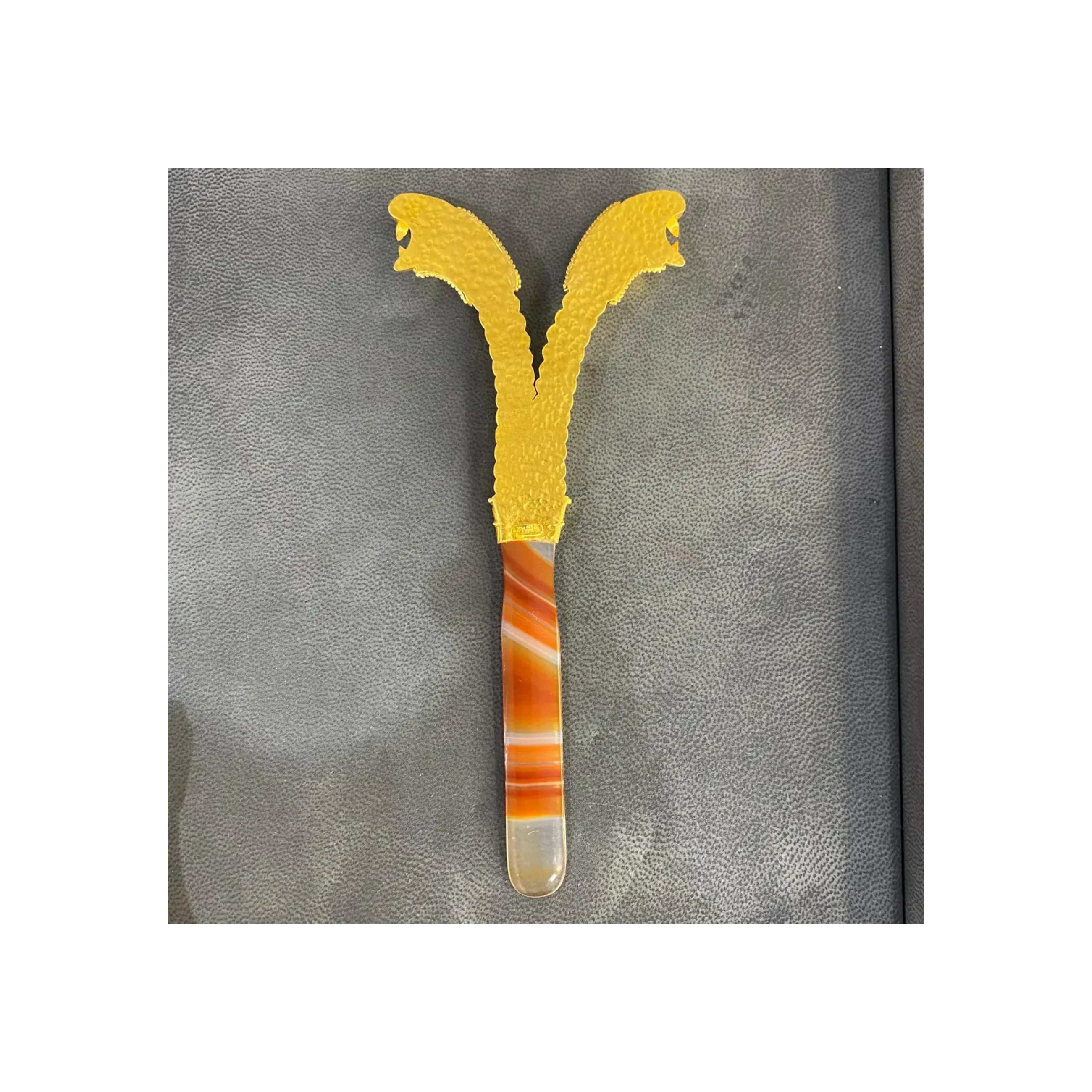 Ilias Lalaounis Gold and Agate Letter Opener - Image 6