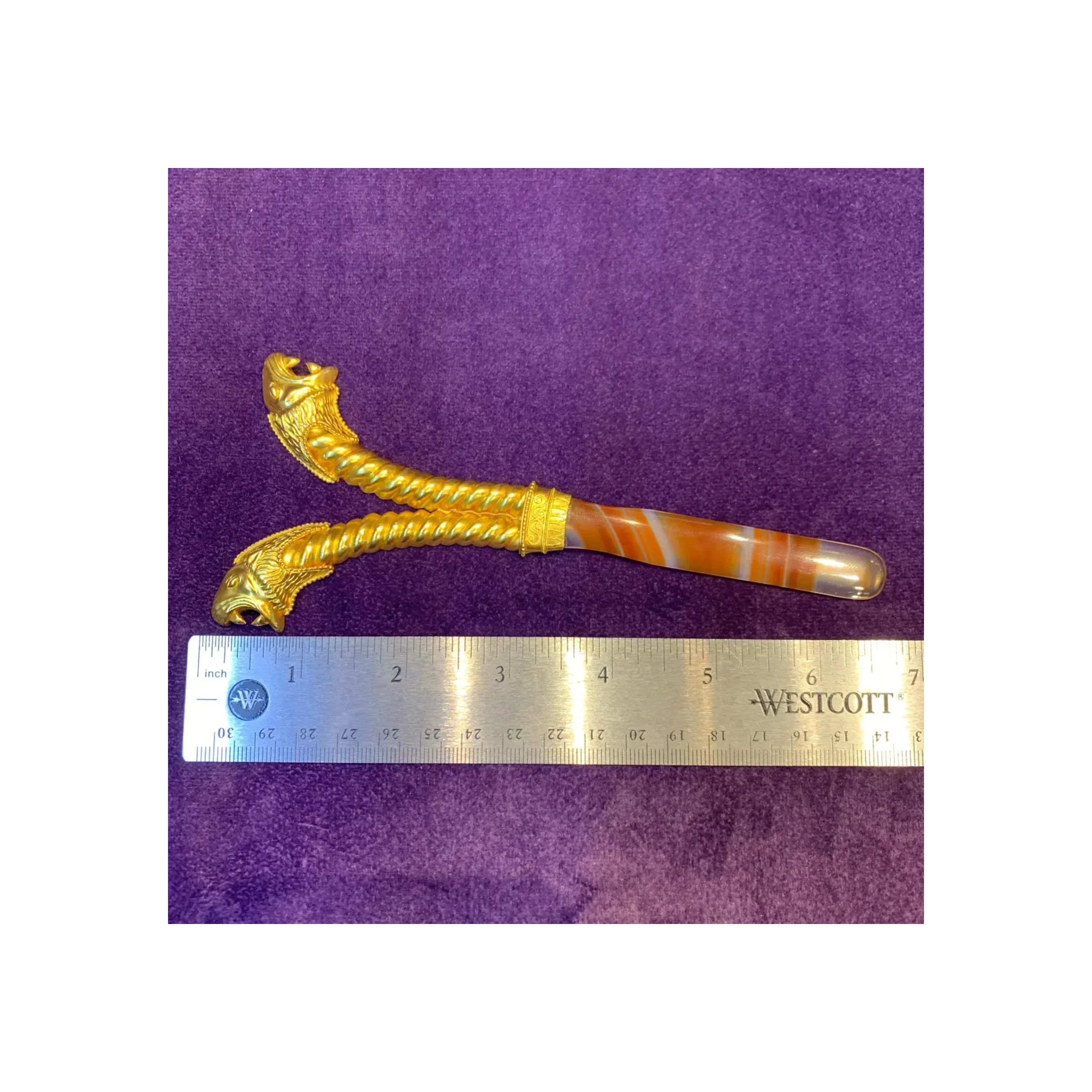 Ilias Lalaounis Gold and Agate Letter Opener - Image 7