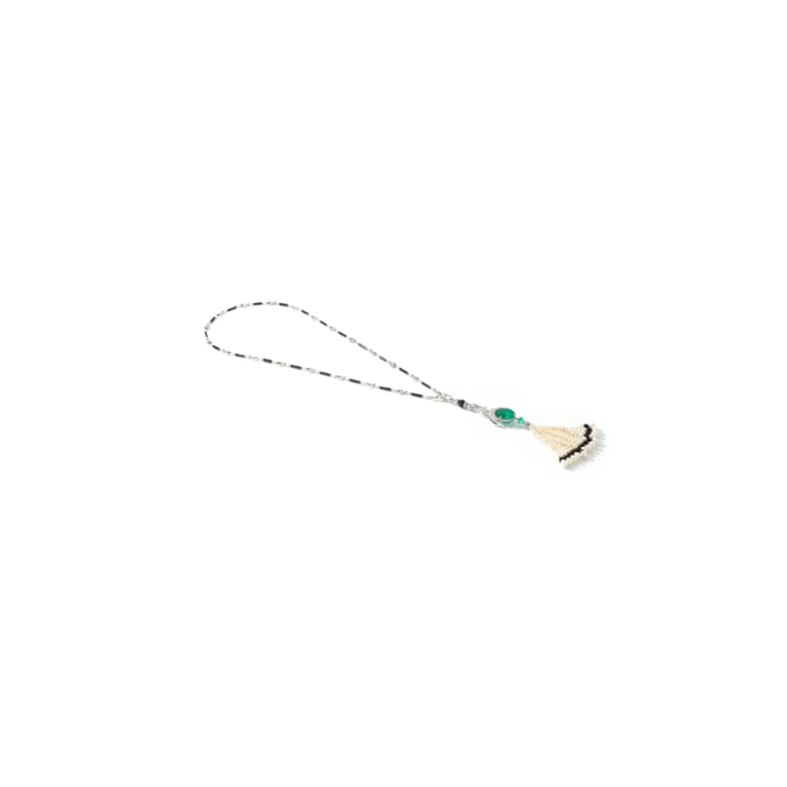 Important 21.70 Carat Colombian Emerald Tassel Sautoir Necklace - Image 3