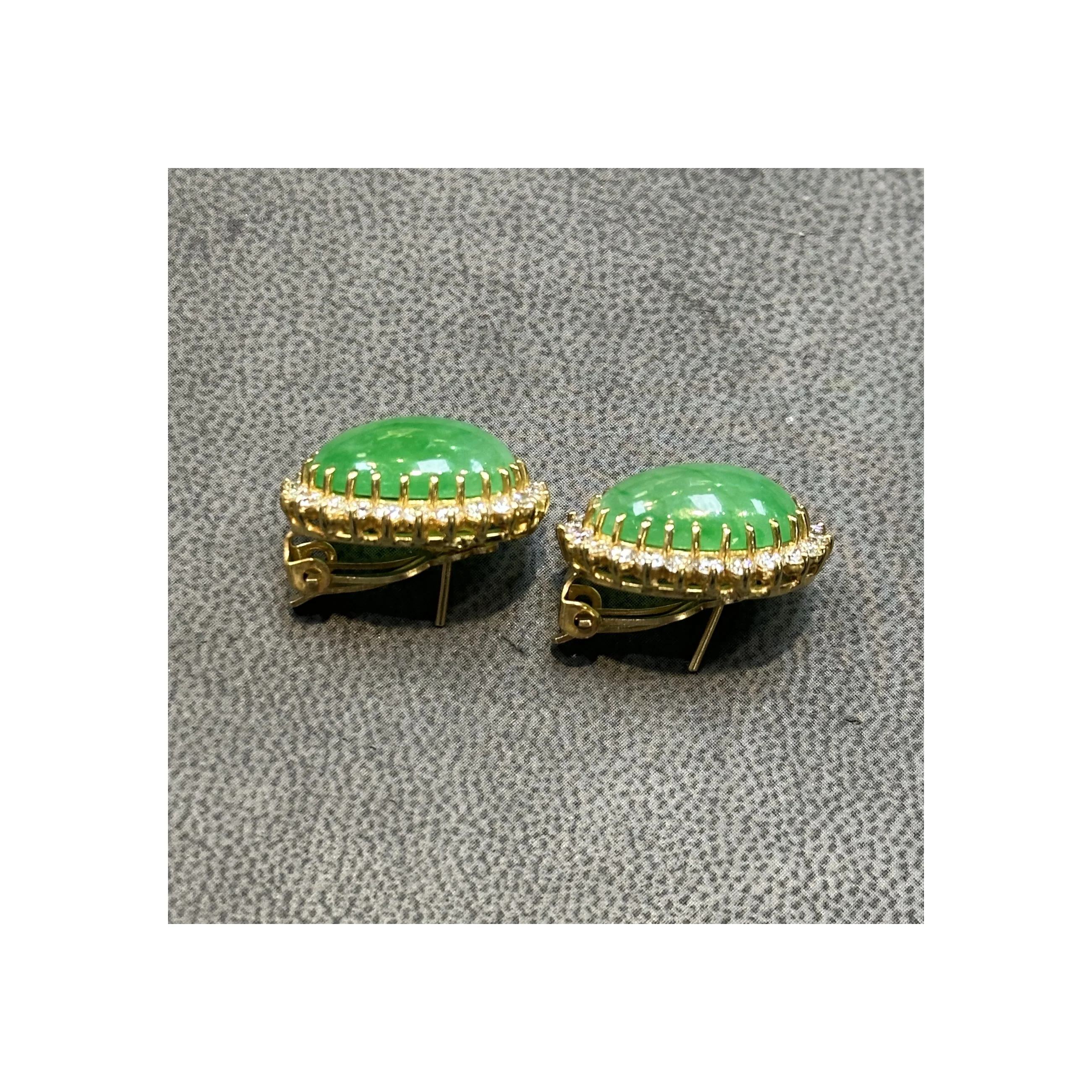 Jade And Diamond Earrings - Image 4