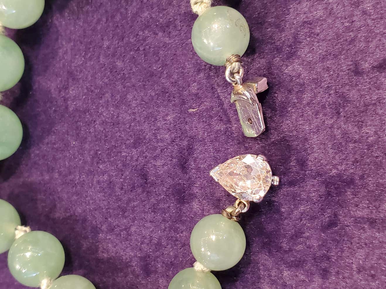 Certified Natural Jadeite Jade Bead Necklace - Image 5