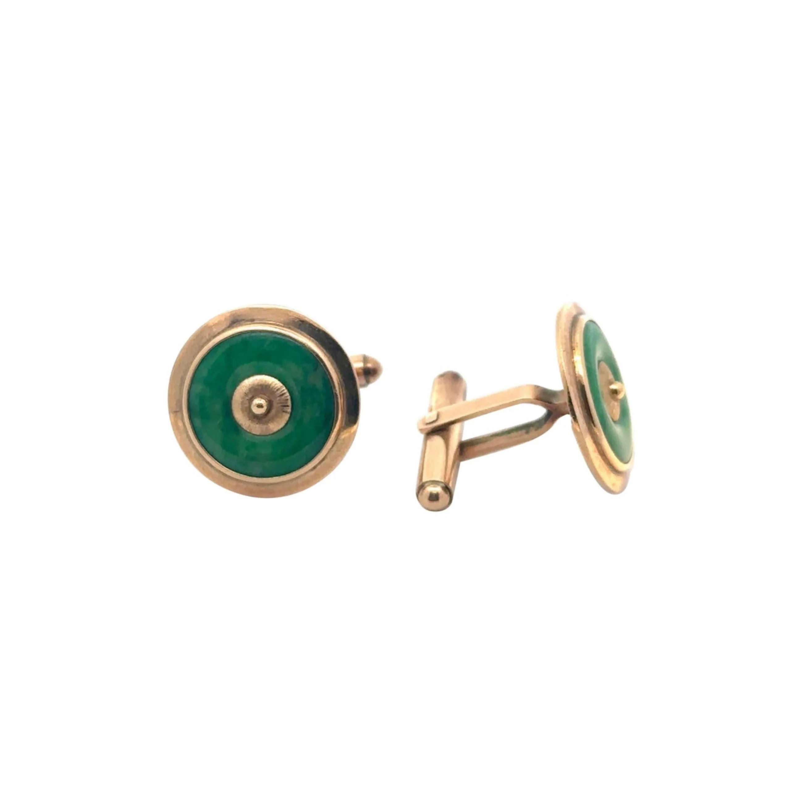 Jade Disc Cufflinks
