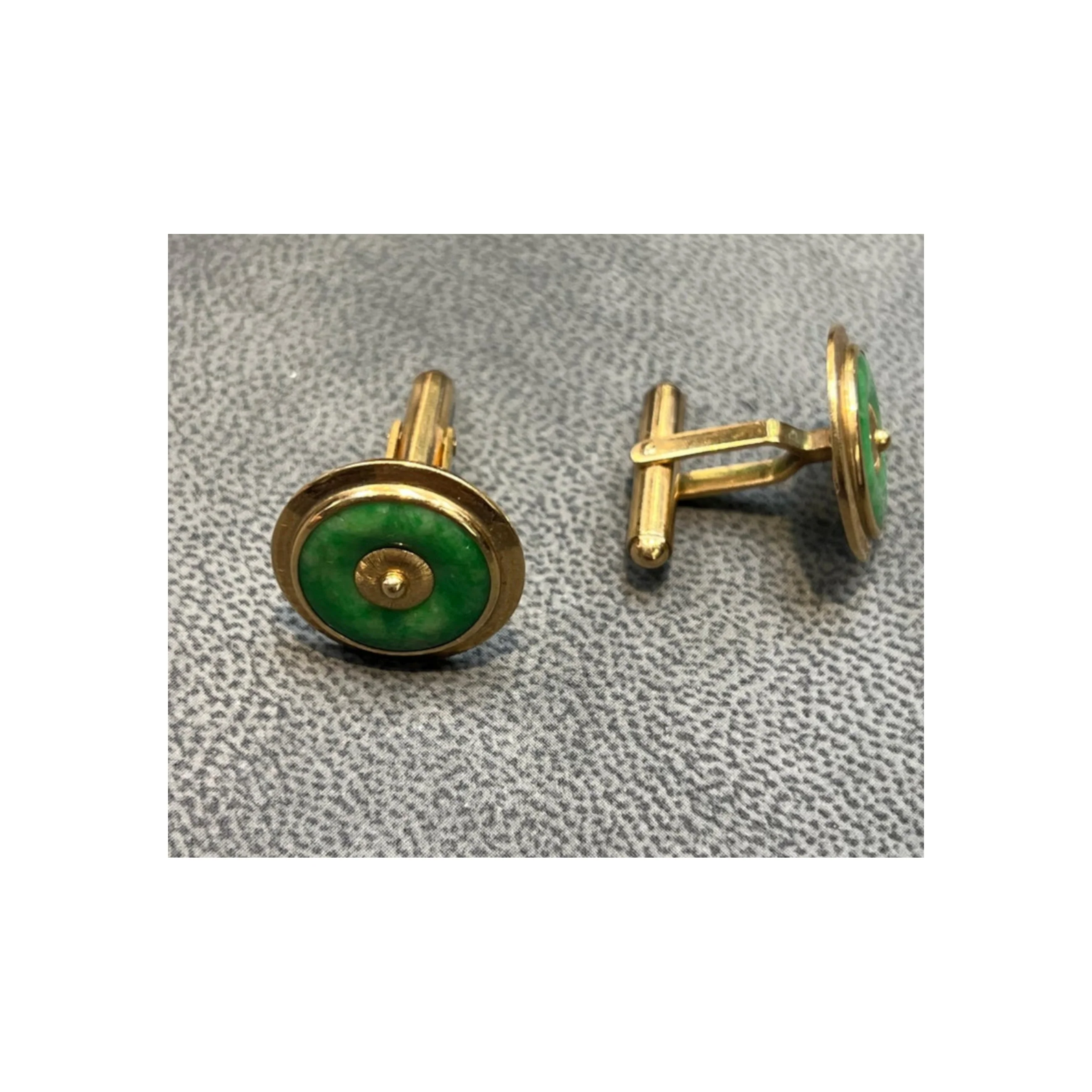 Jade Disc Cufflinks - Image 5