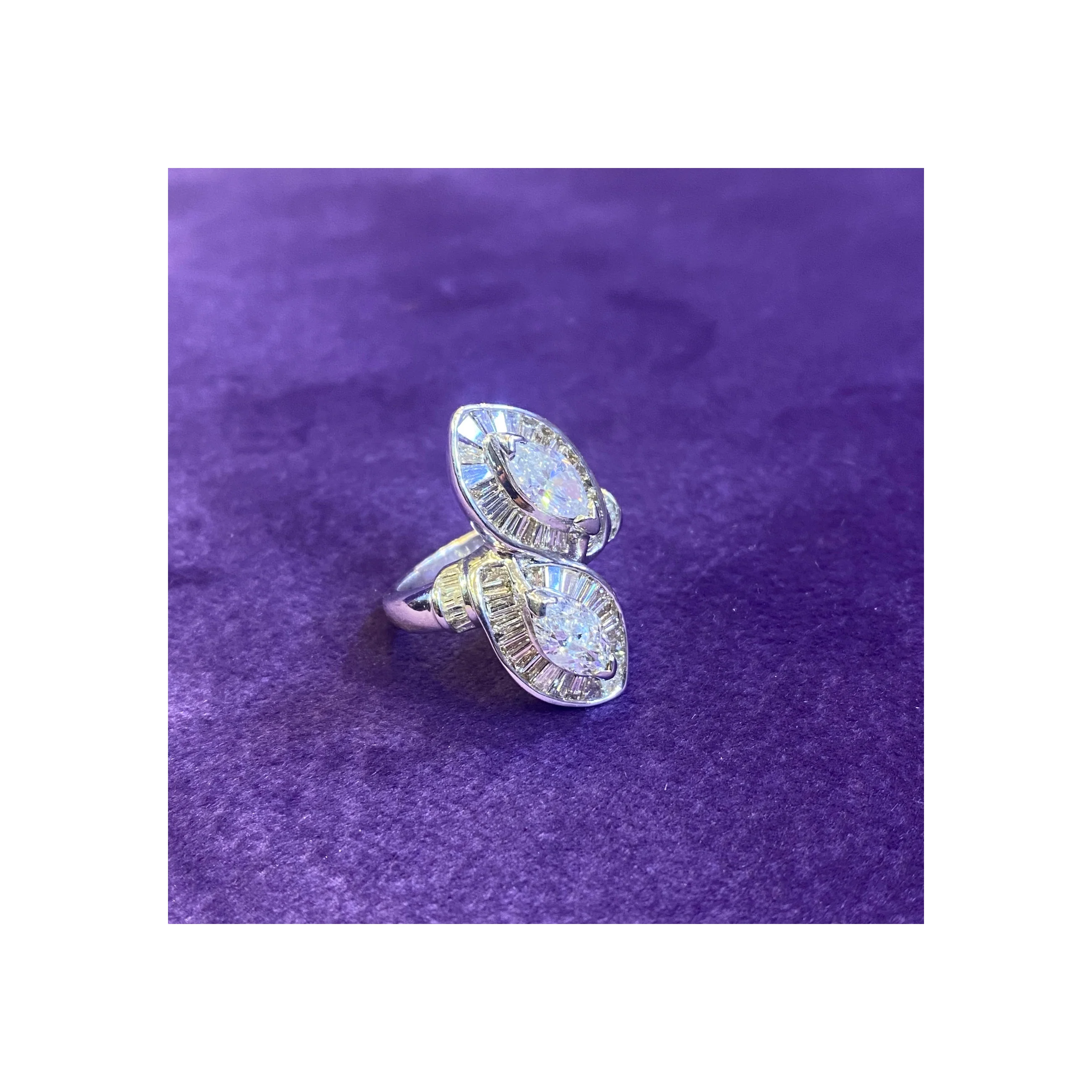 Marquise Diamond You and Me Ring - Image 8