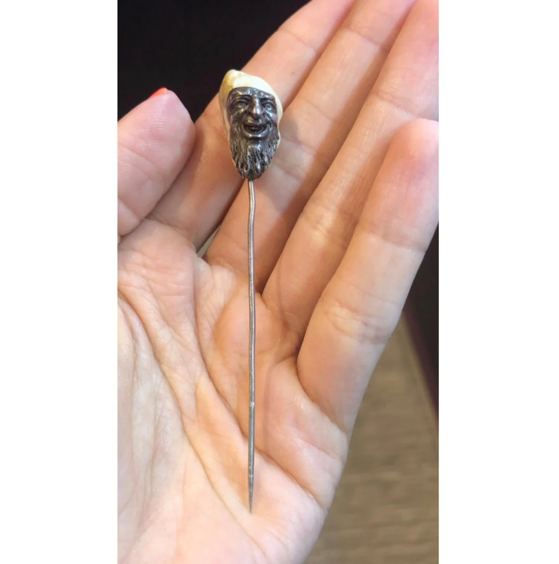 Men's Antique Natural Pearl Stickpin - Image 2