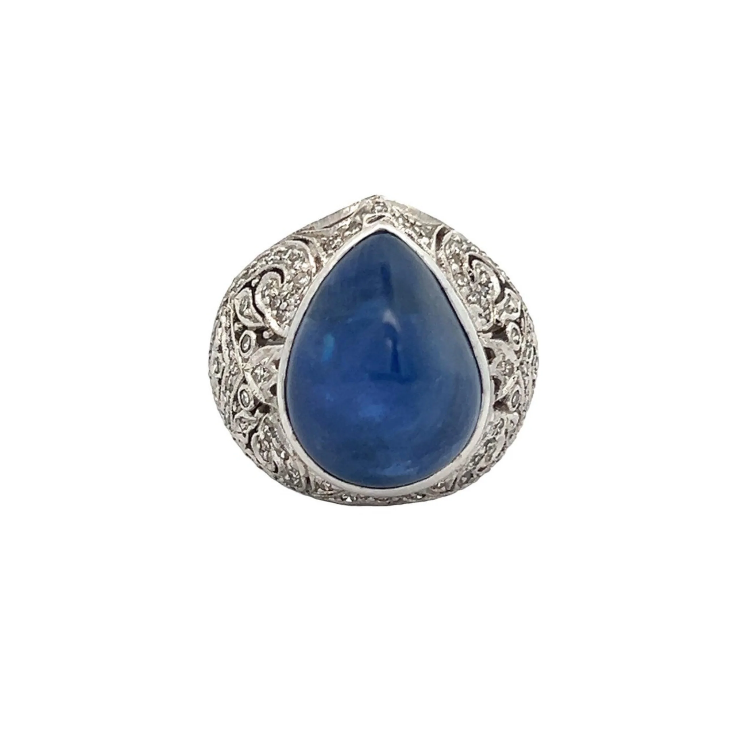 Men's Cabochon Sapphire Ring - Image 5