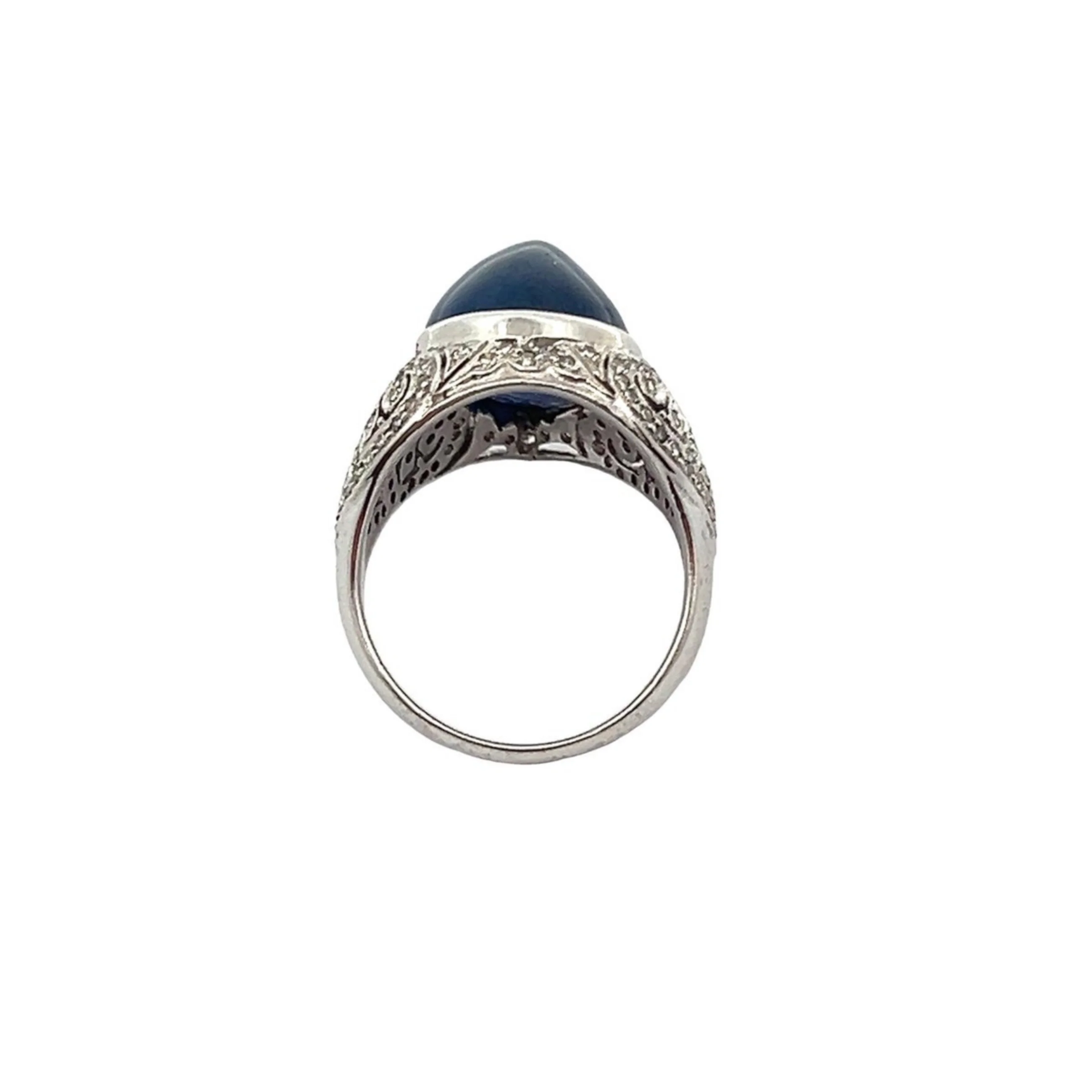 Men's Cabochon Sapphire Ring - Image 7