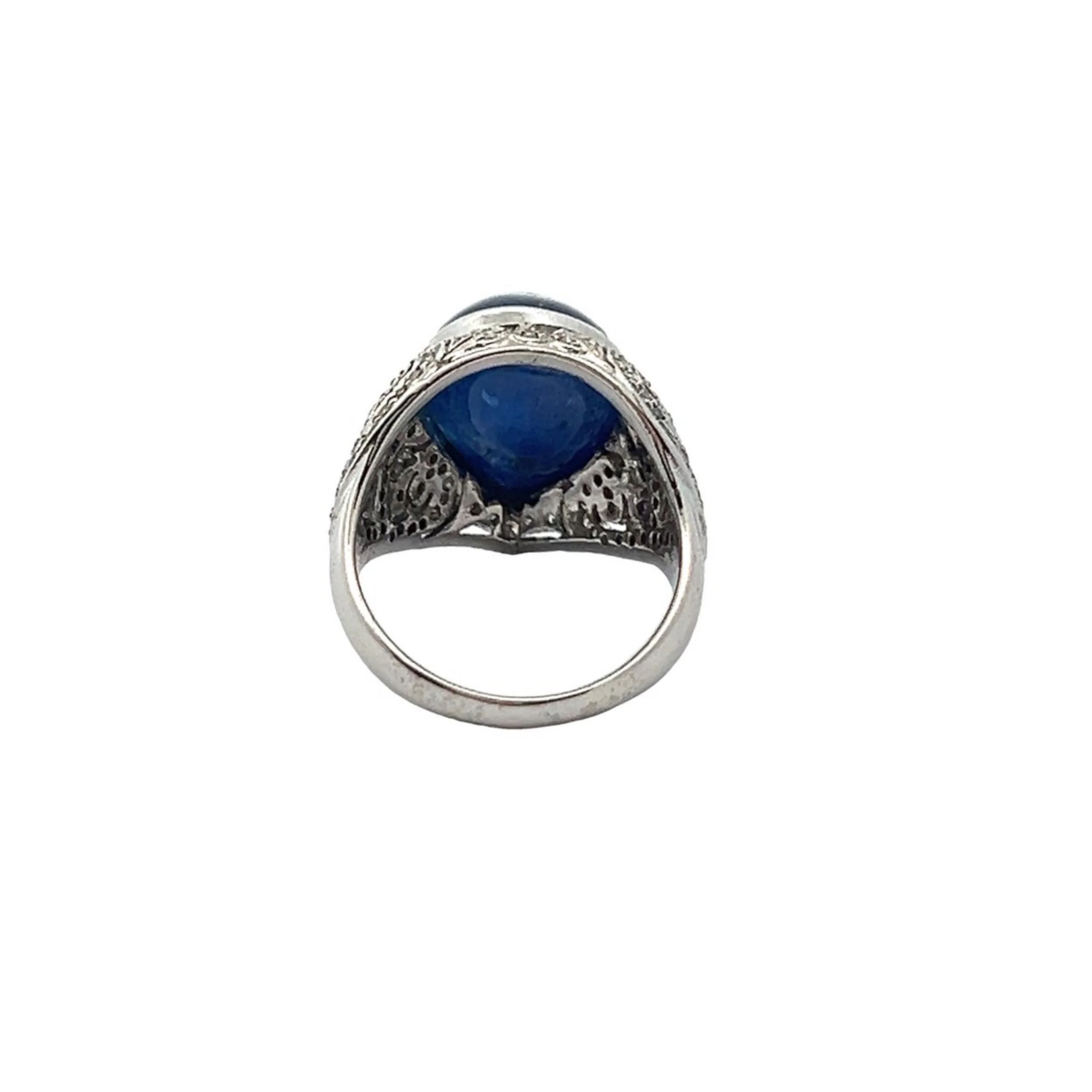 Men's Cabochon Sapphire Ring - Image 8