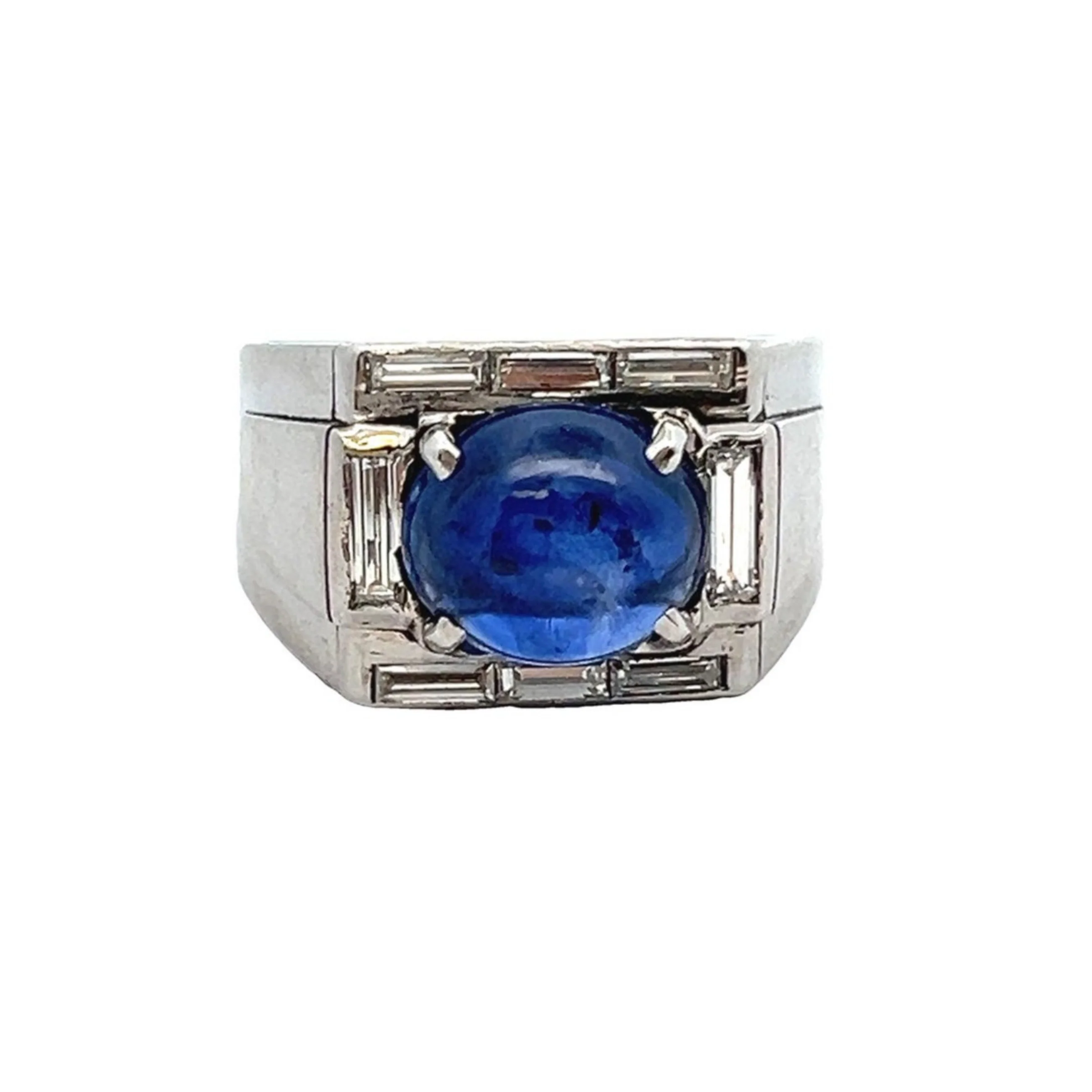 Men's Cabochon Sapphire Ring - Image 10