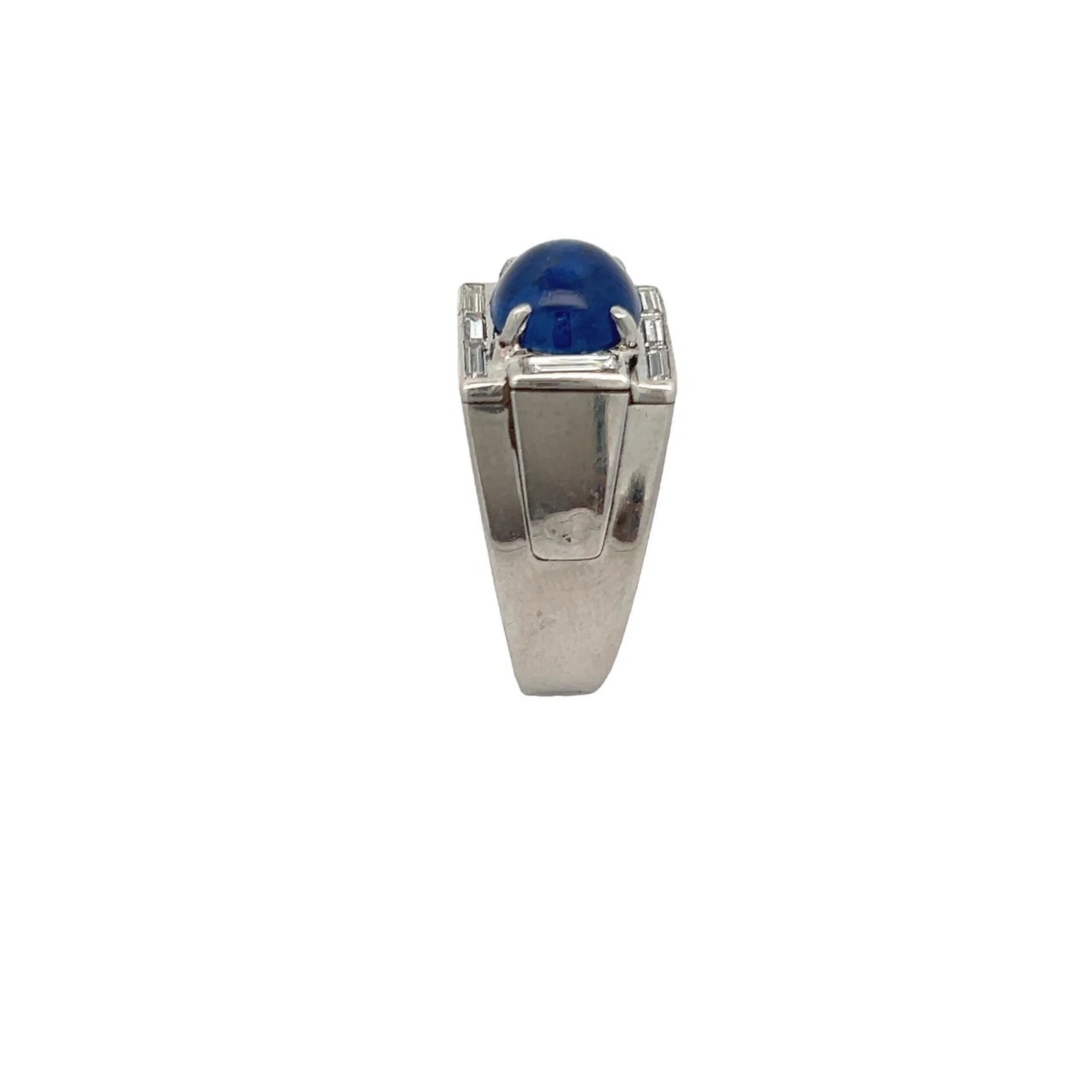 Men's Cabochon Sapphire Ring - Image 9