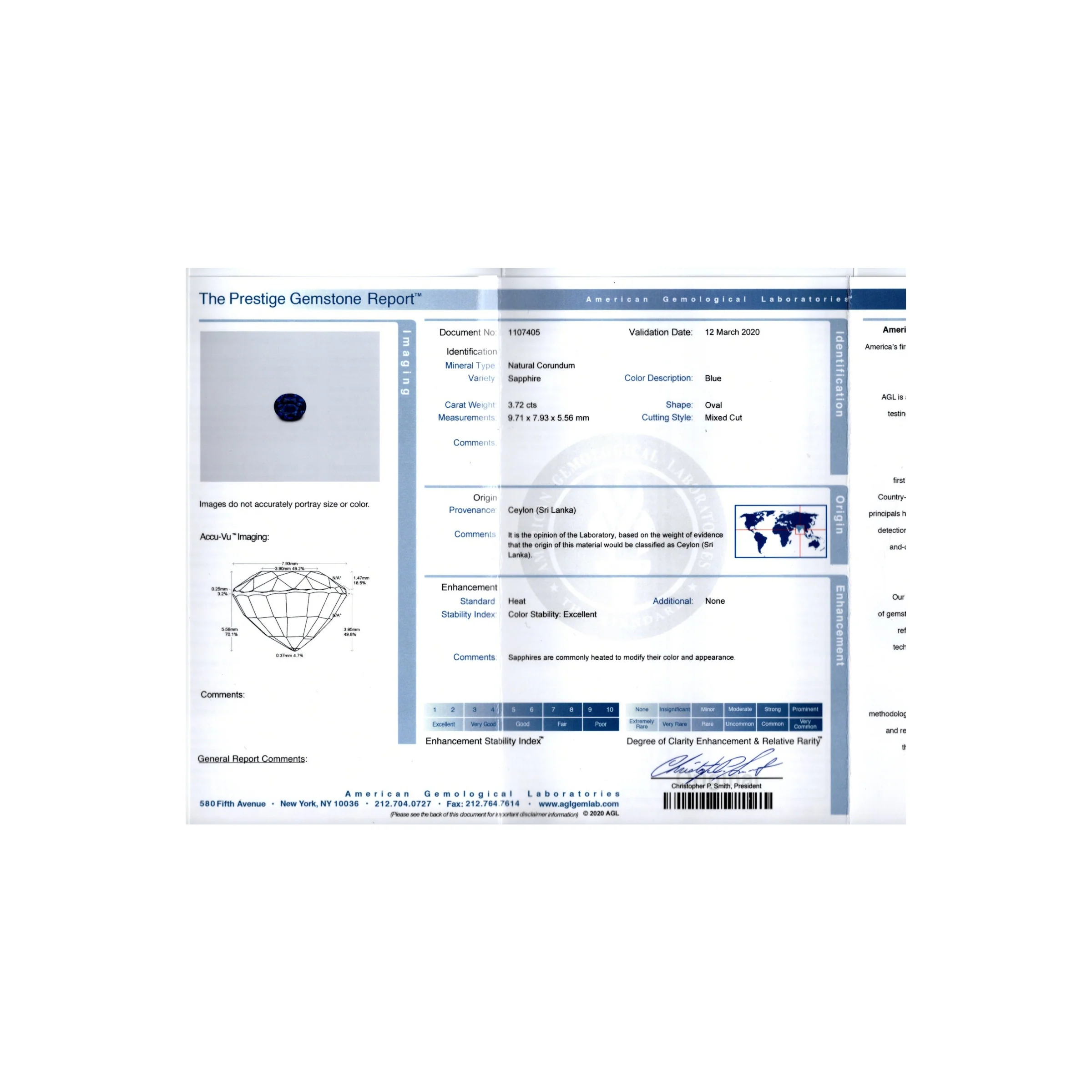 Men's Certified Sapphire and Diamond Ring - Image 3