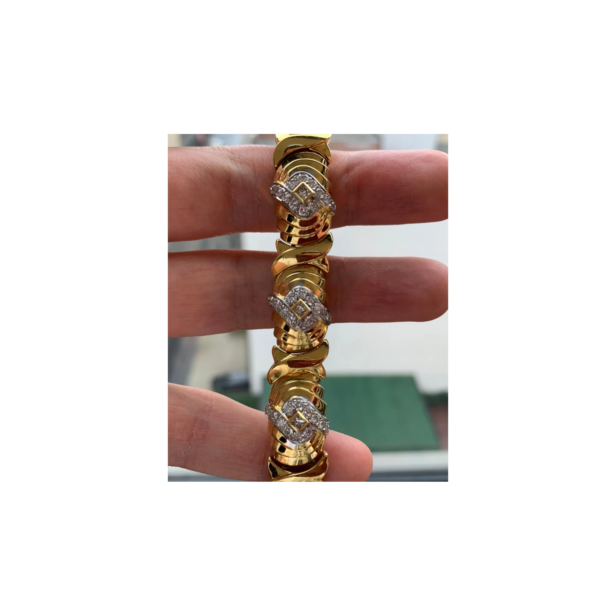 Diamond and Gold Bracelet by Elan - Image 3