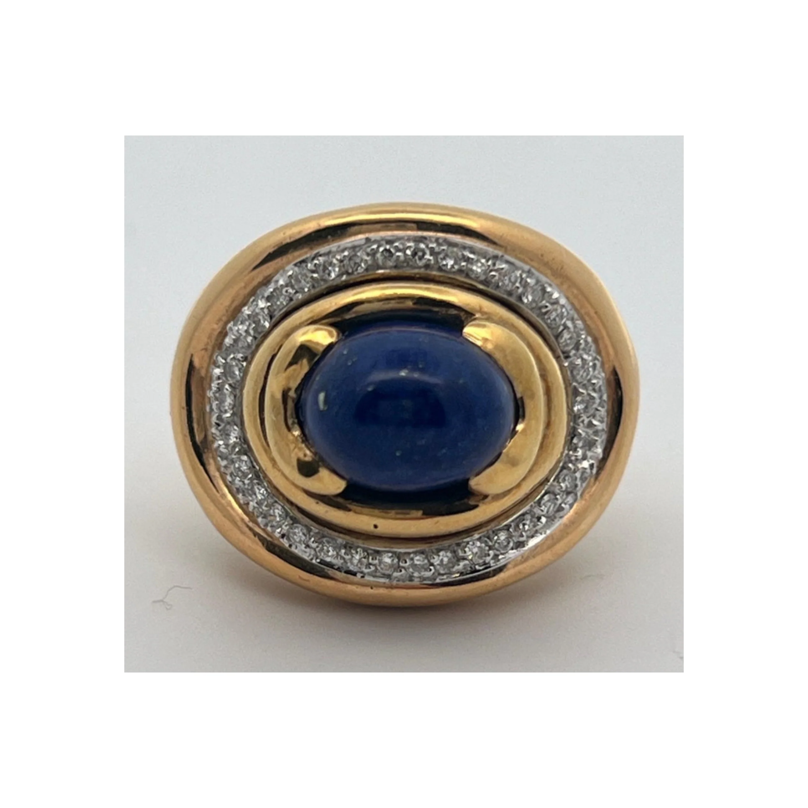 Men's Lapis Lazuli and Diamond Ring - Image 9