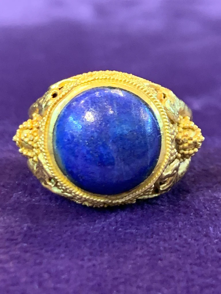Men's Lapis Lazuli Gold Ring - Image 6