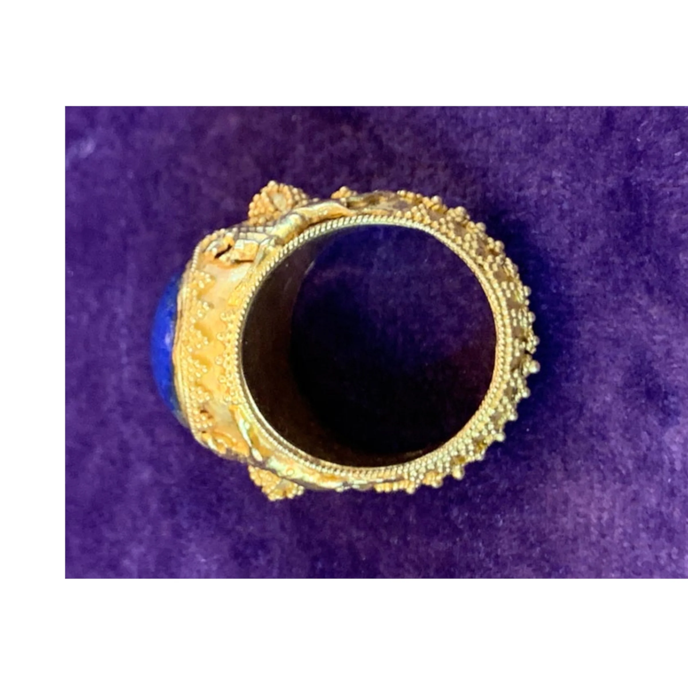 Men's Lapis Lazuli Gold Ring - Image 9