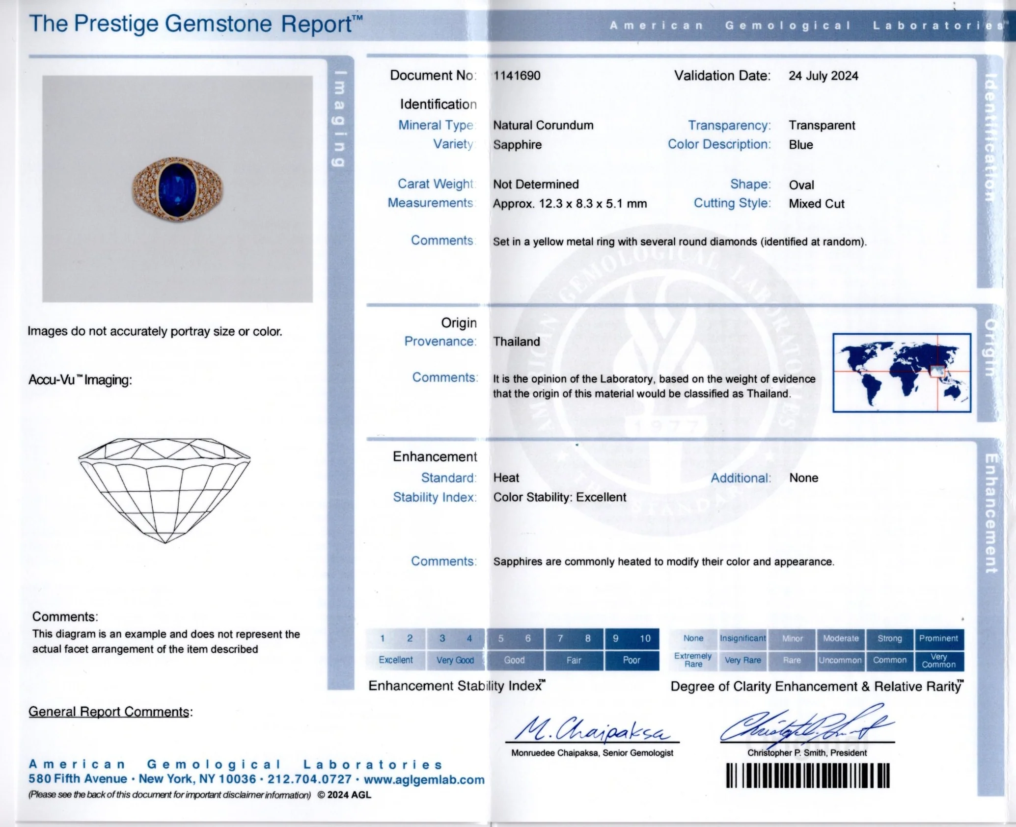 Men's Sapphire Ring - Image 9
