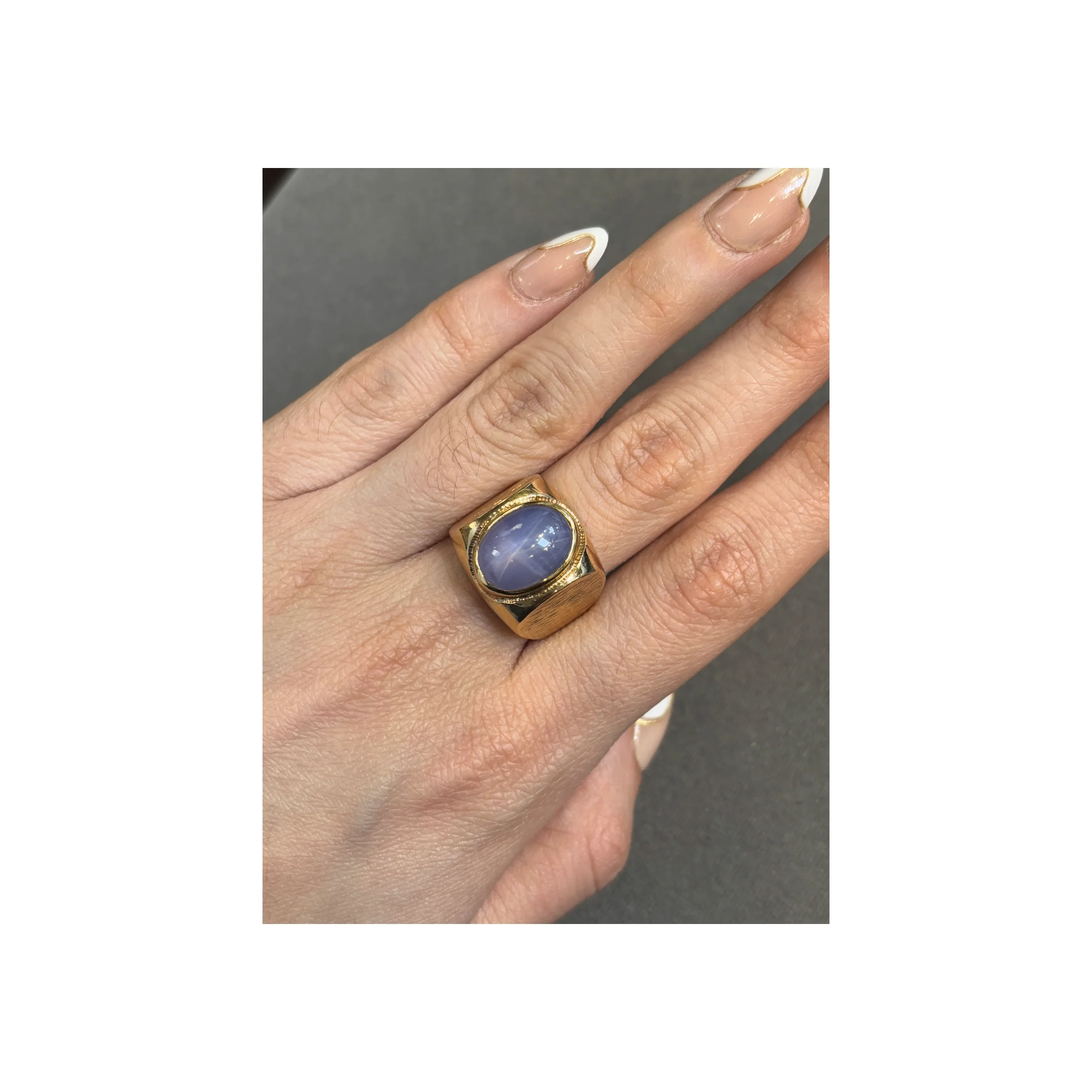 Men's Star Sapphire Ring - Image 2
