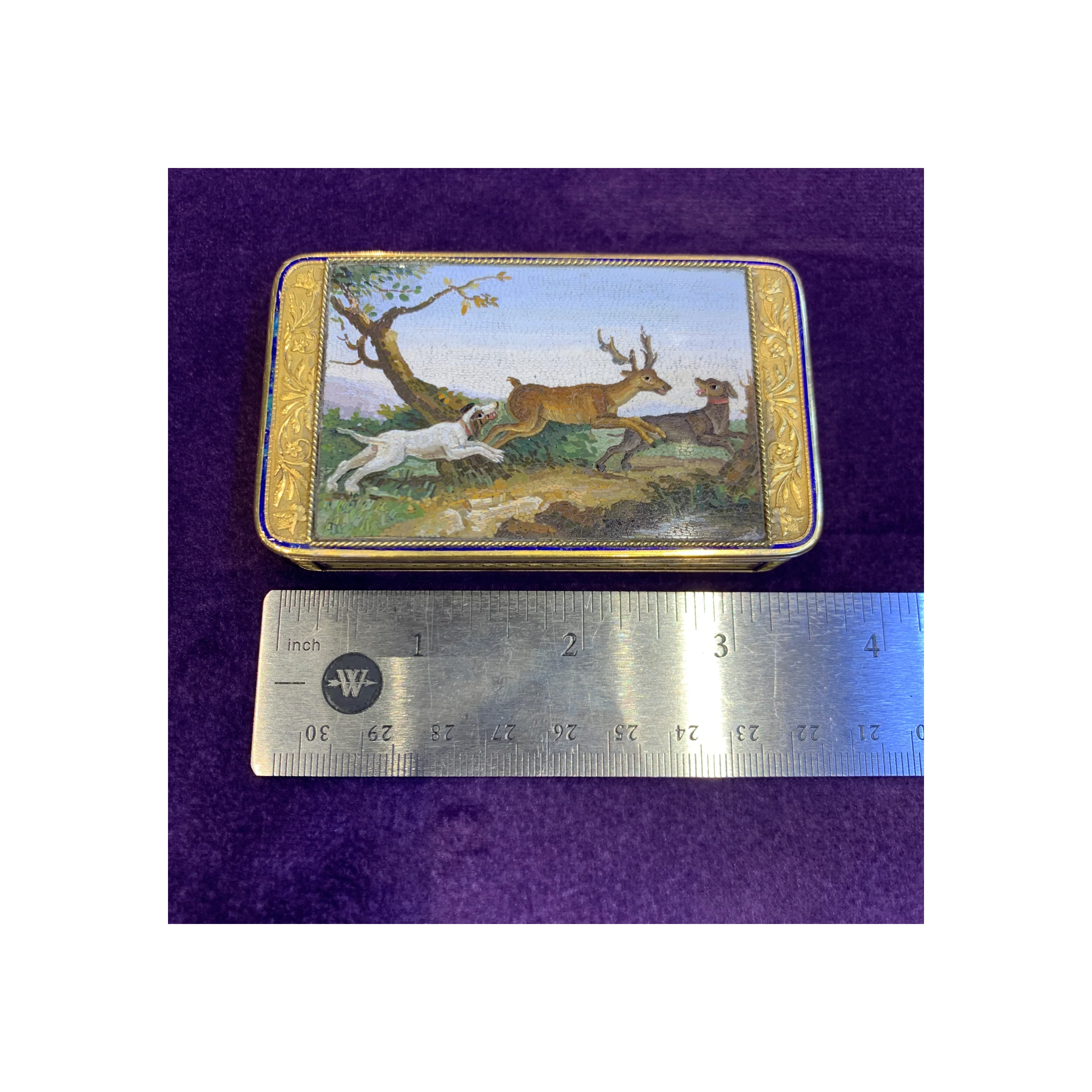 Micro Mosaic Gold Snuff Box - Image 12