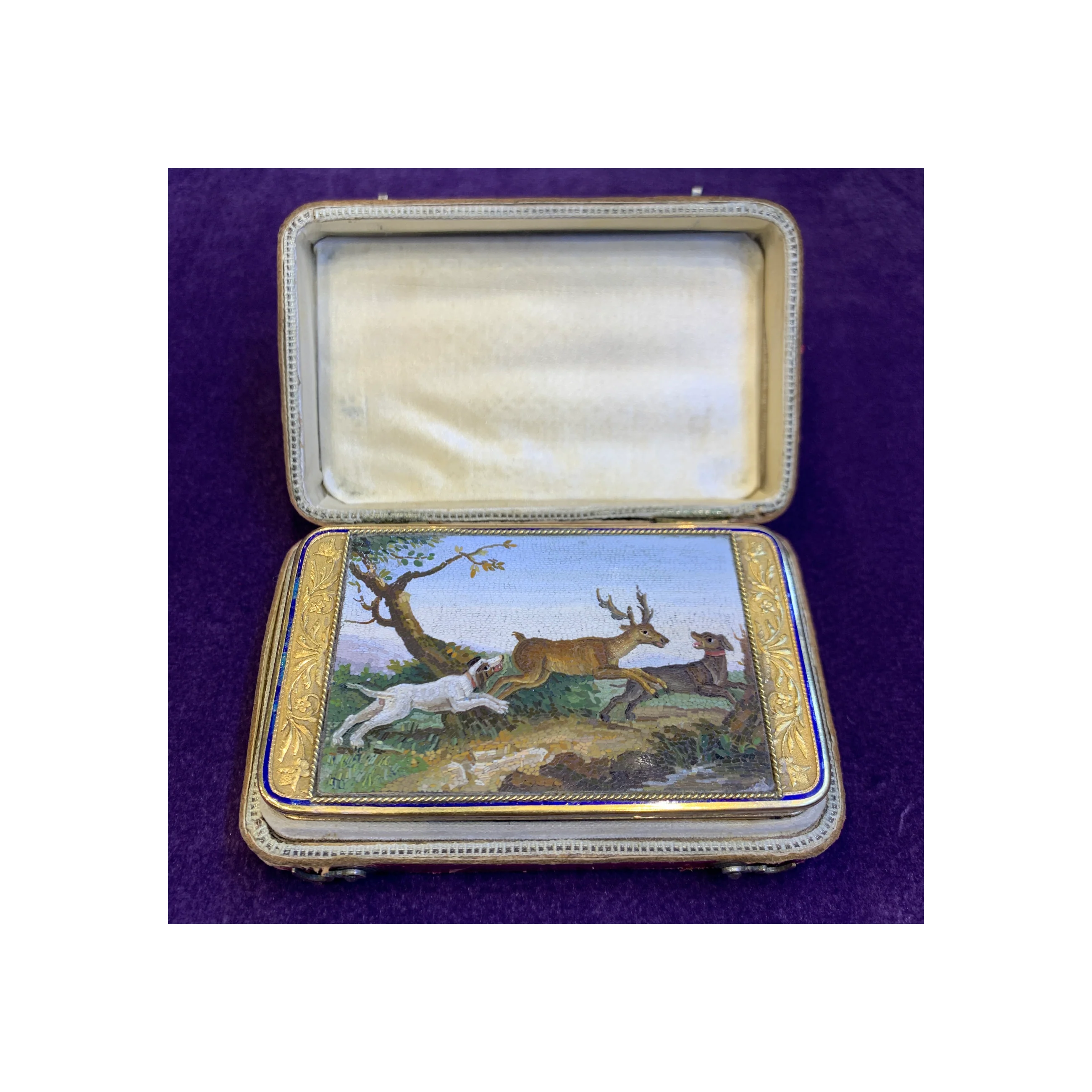 Micro Mosaic Gold Snuff Box - Image 14