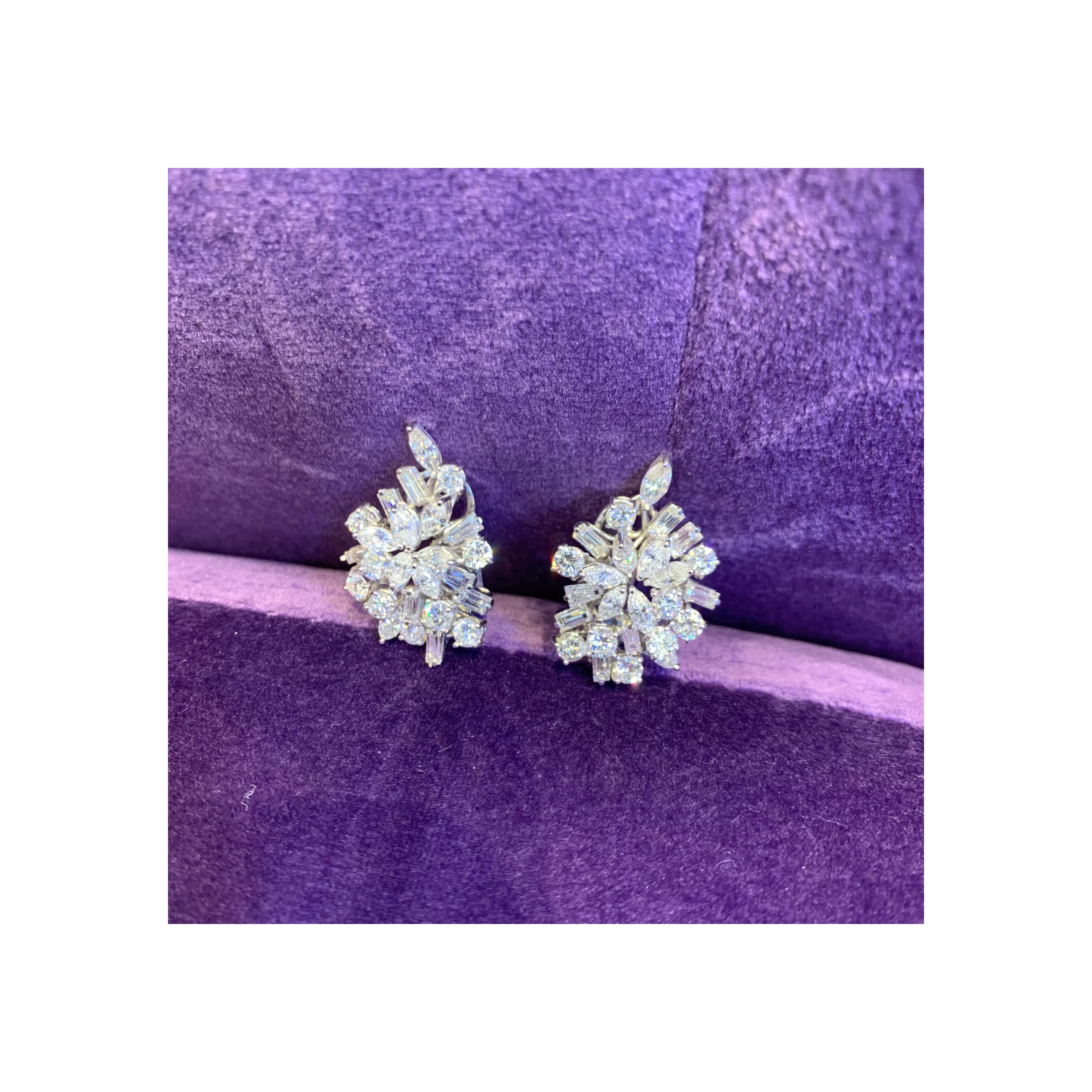 Mixed Cut Diamond Earrings - Image 5