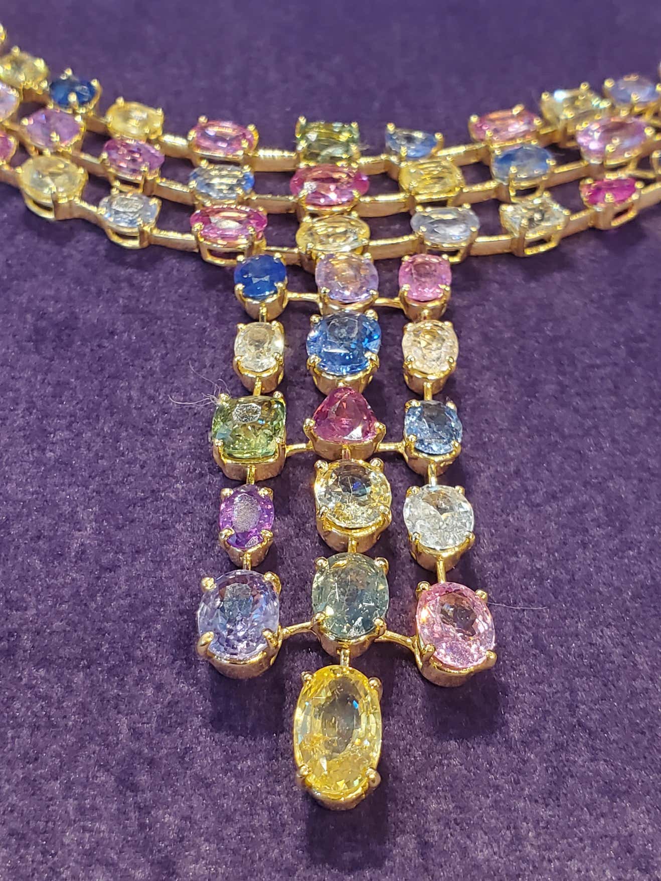 Multi-Colored Sapphire Necklace - Image 3