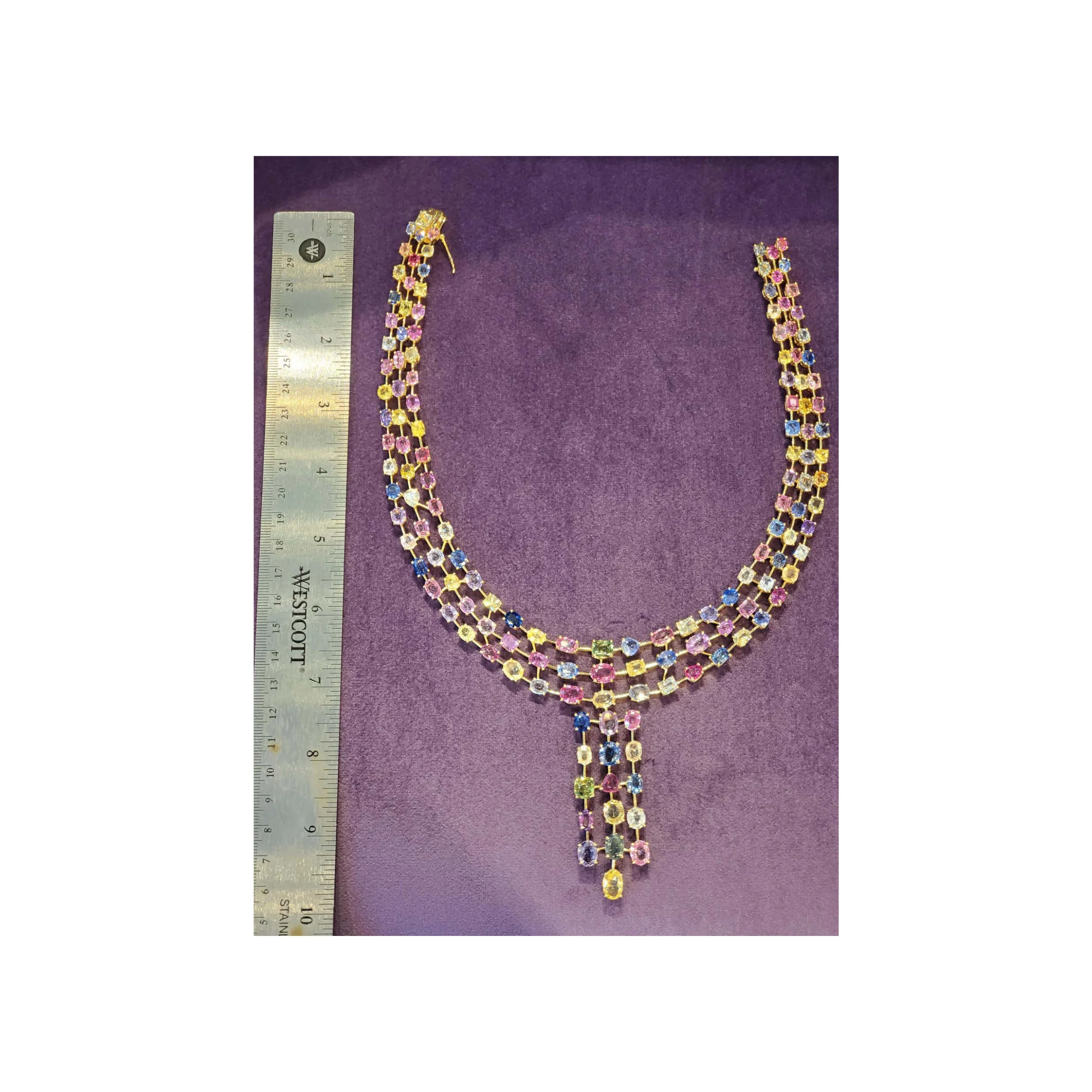 Multi-Colored Sapphire Necklace - Image 8