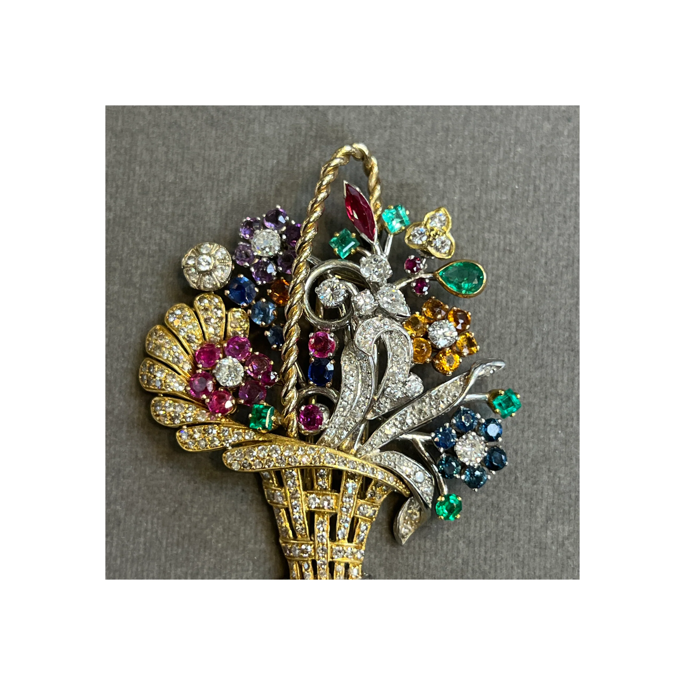 Multi Gem Bouquet Brooch - Image 10