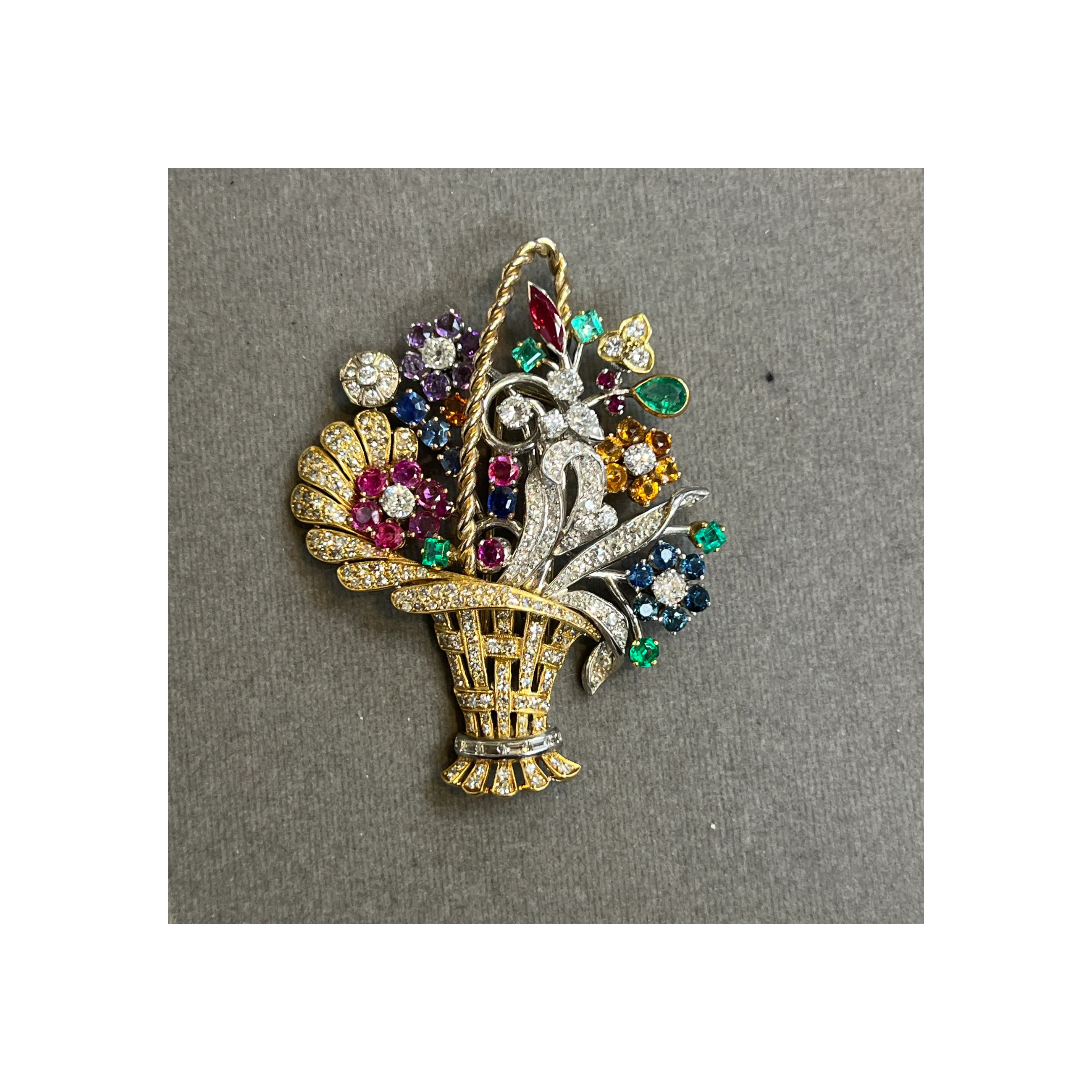 Multi Gem Bouquet Brooch - Image 7