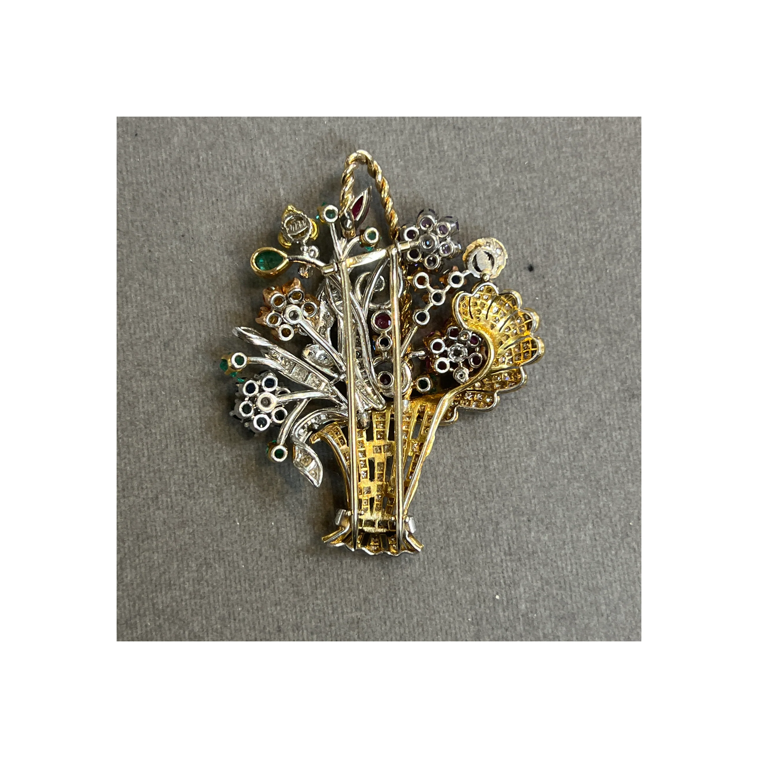 Multi Gem Bouquet Brooch - Image 8