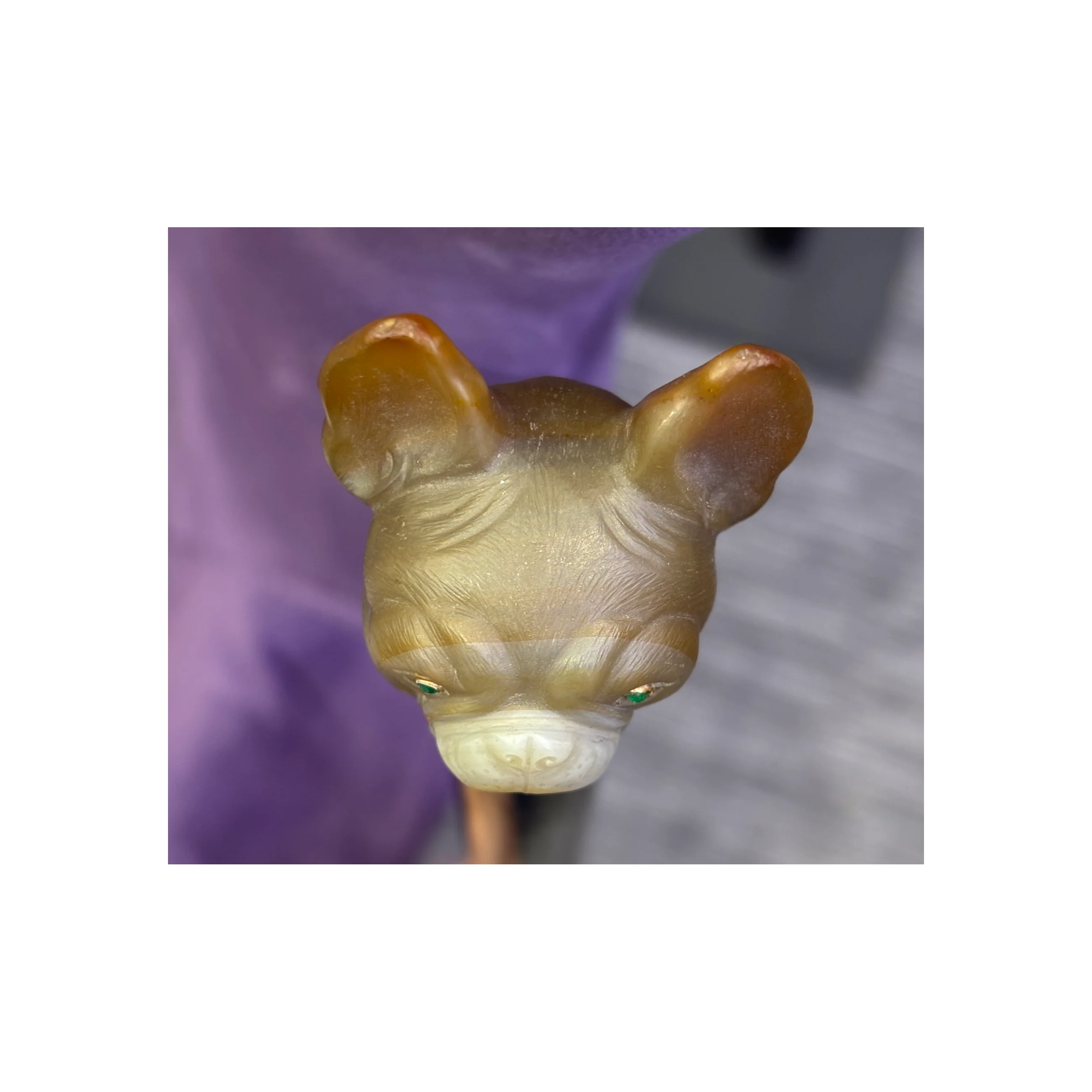Cartier Agate And Pearl Bulldog Cane - Image 10