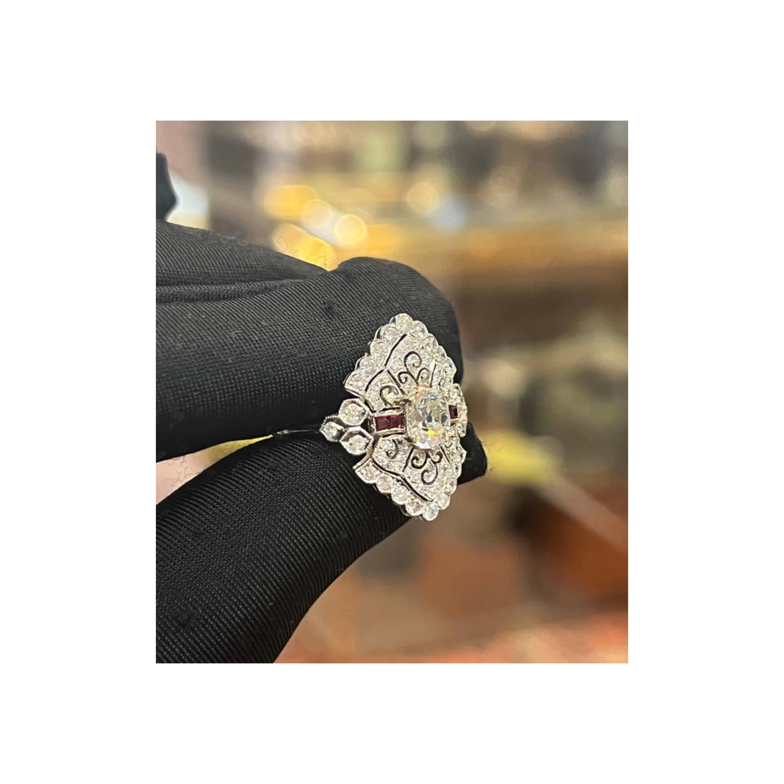 Old Mine Diamond and Ruby Ring - Image 4