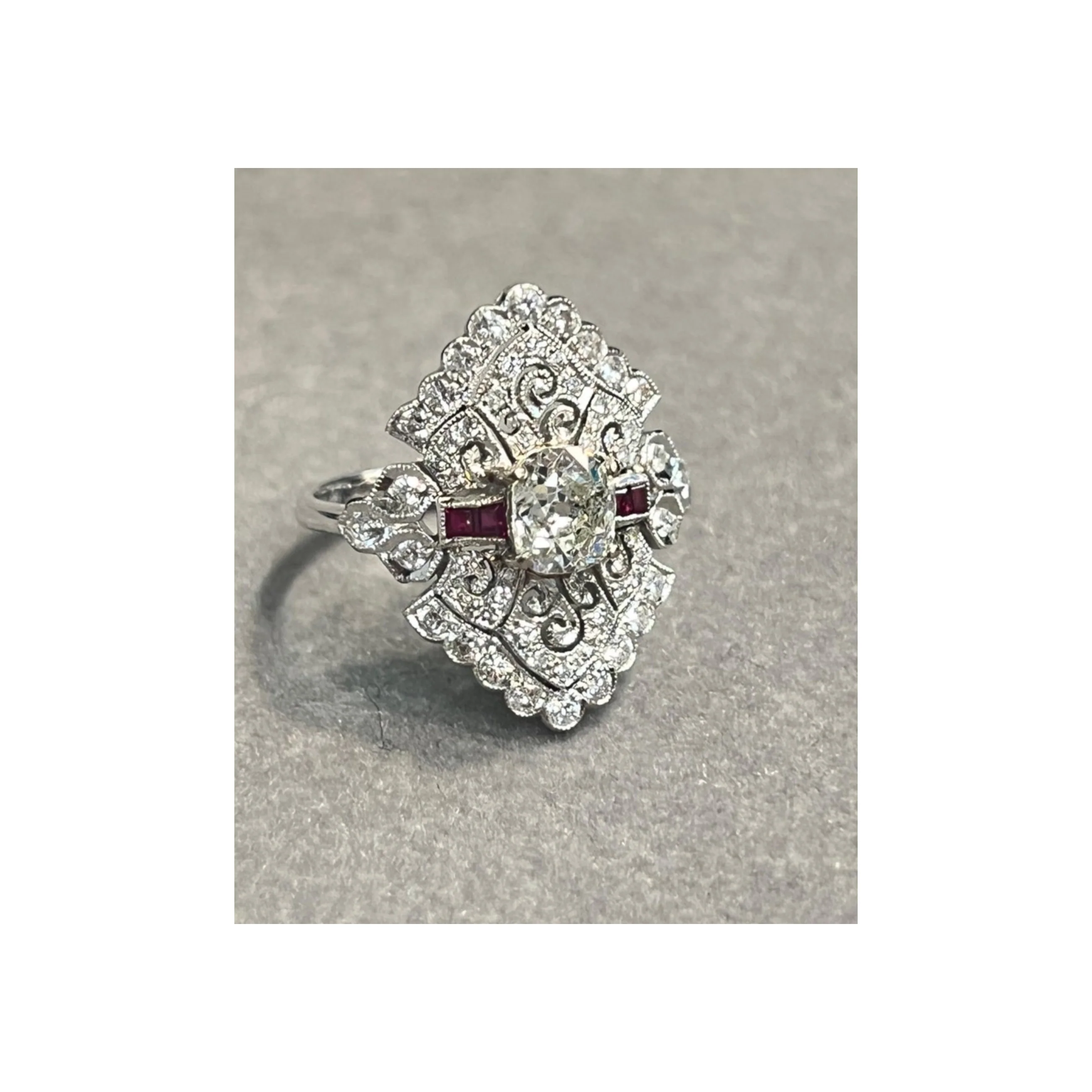 Old Mine Diamond and Ruby Ring - Image 6
