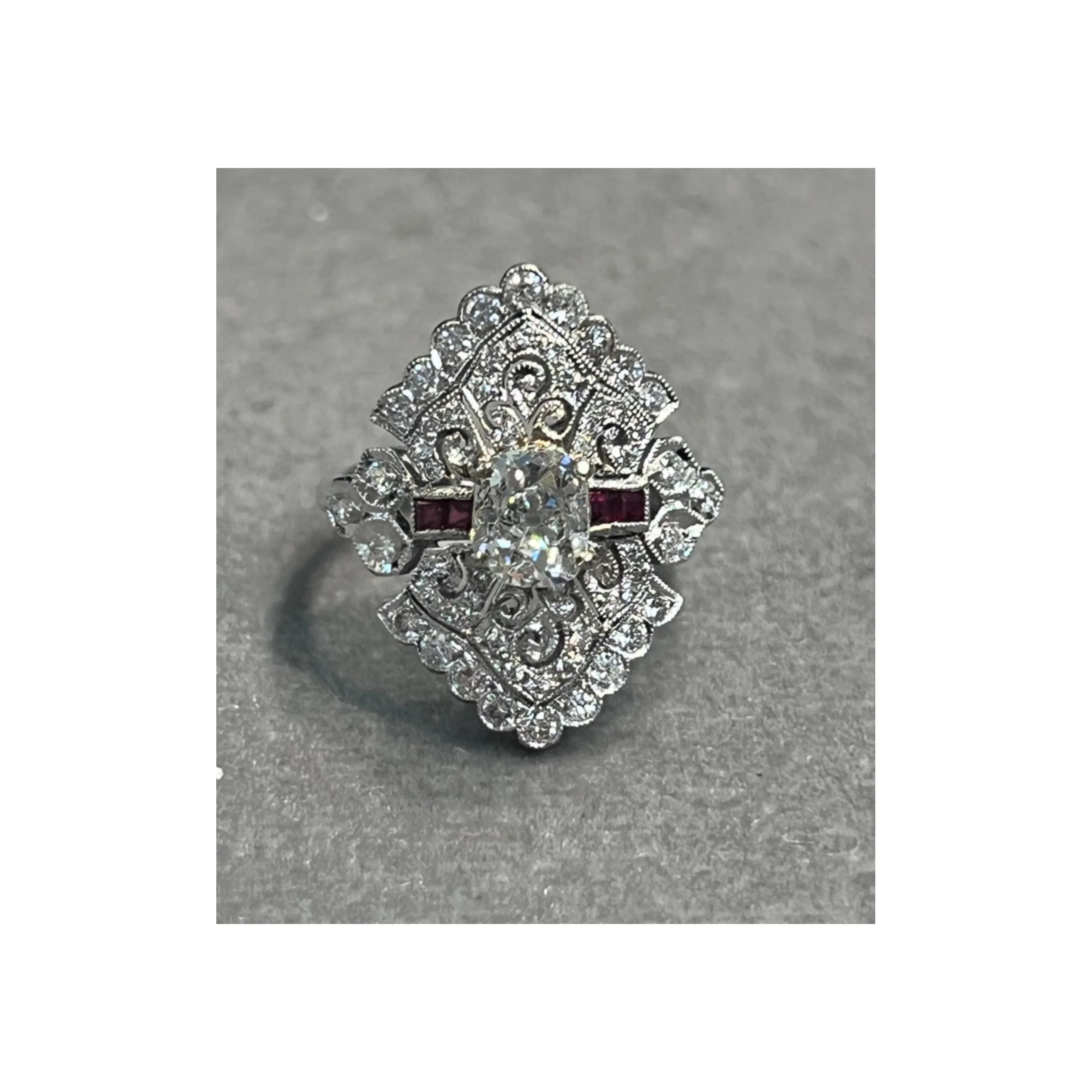 Old Mine Diamond and Ruby Ring - Image 8