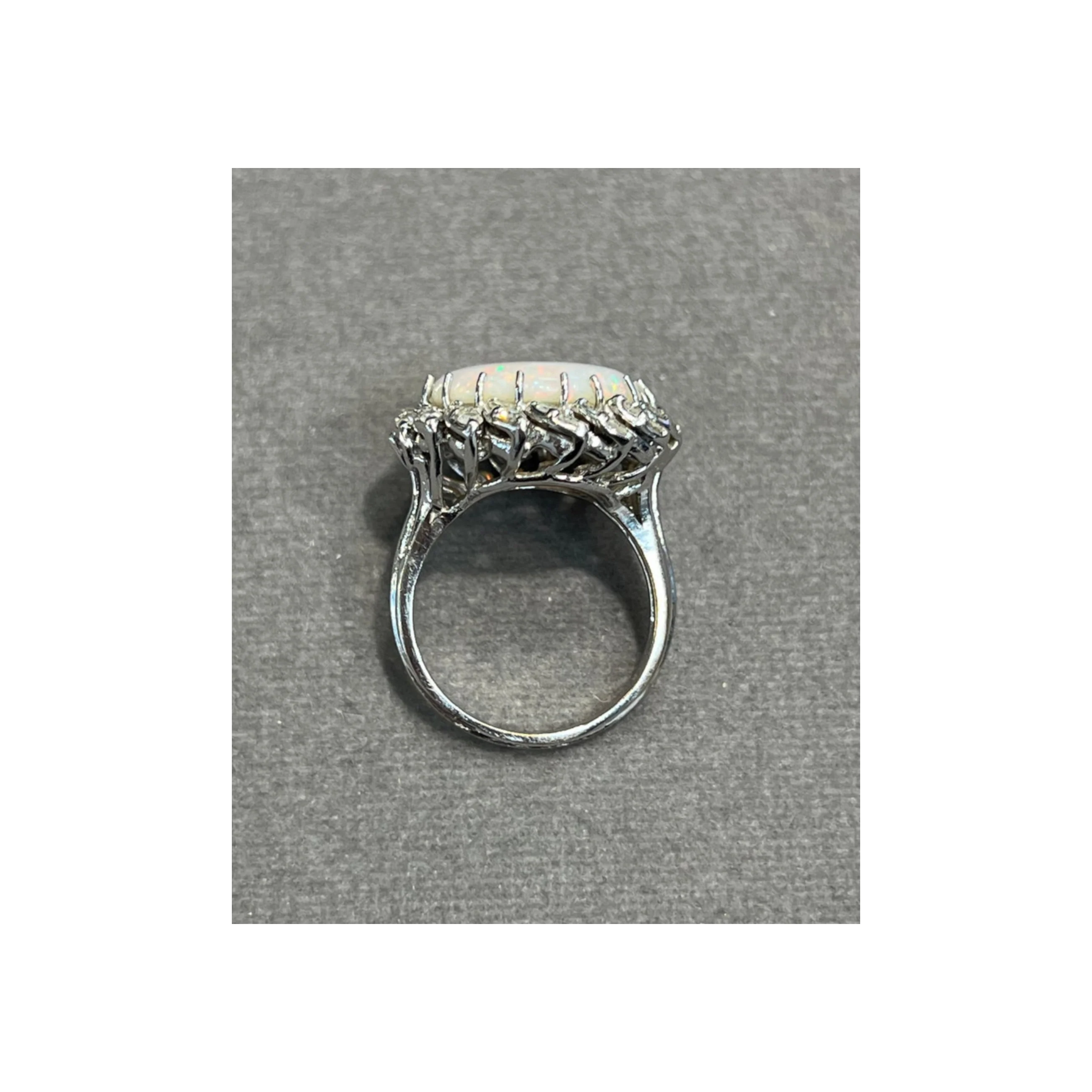 Opal and Diamond Cocktail Ring - Image 5