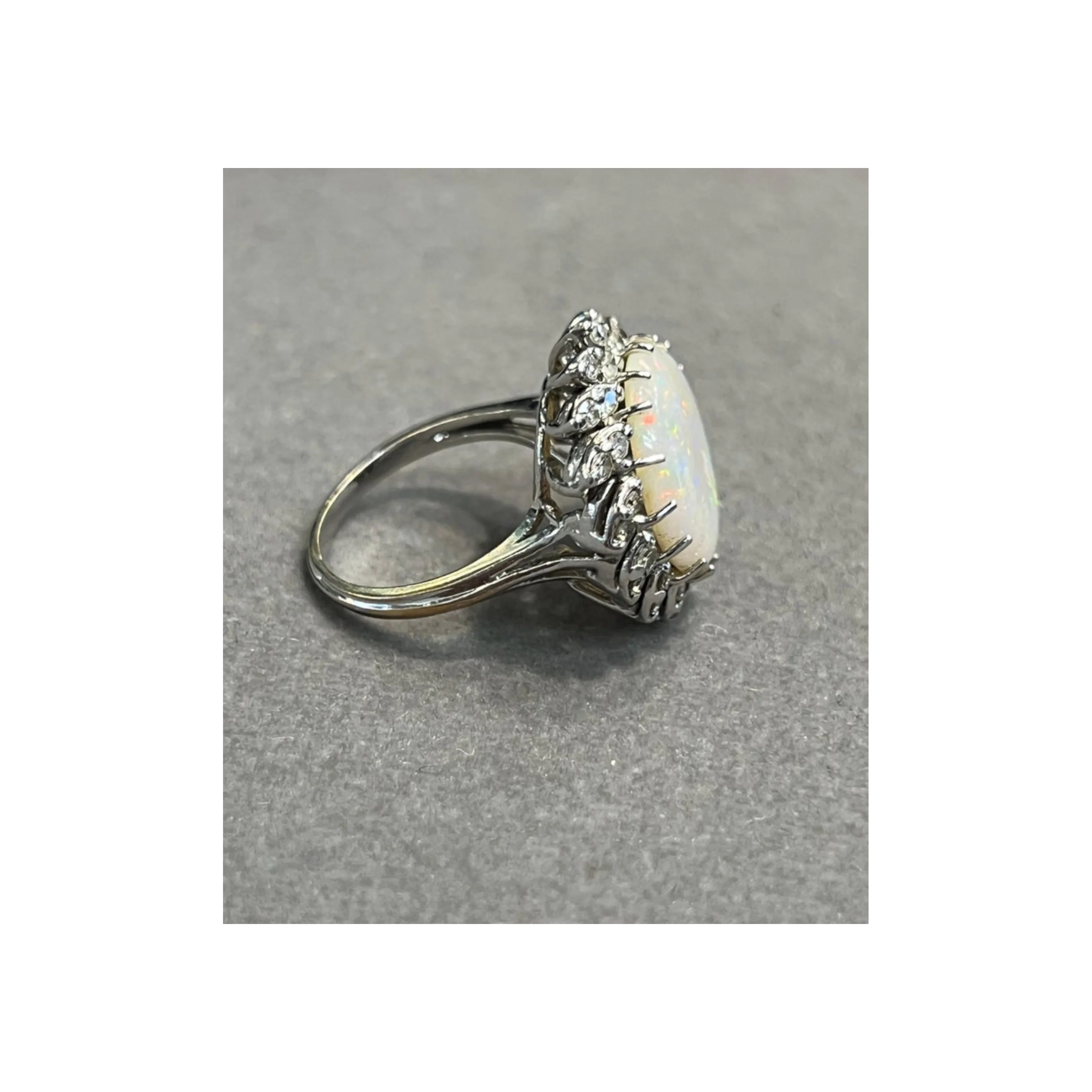 Opal and Diamond Cocktail Ring - Image 6