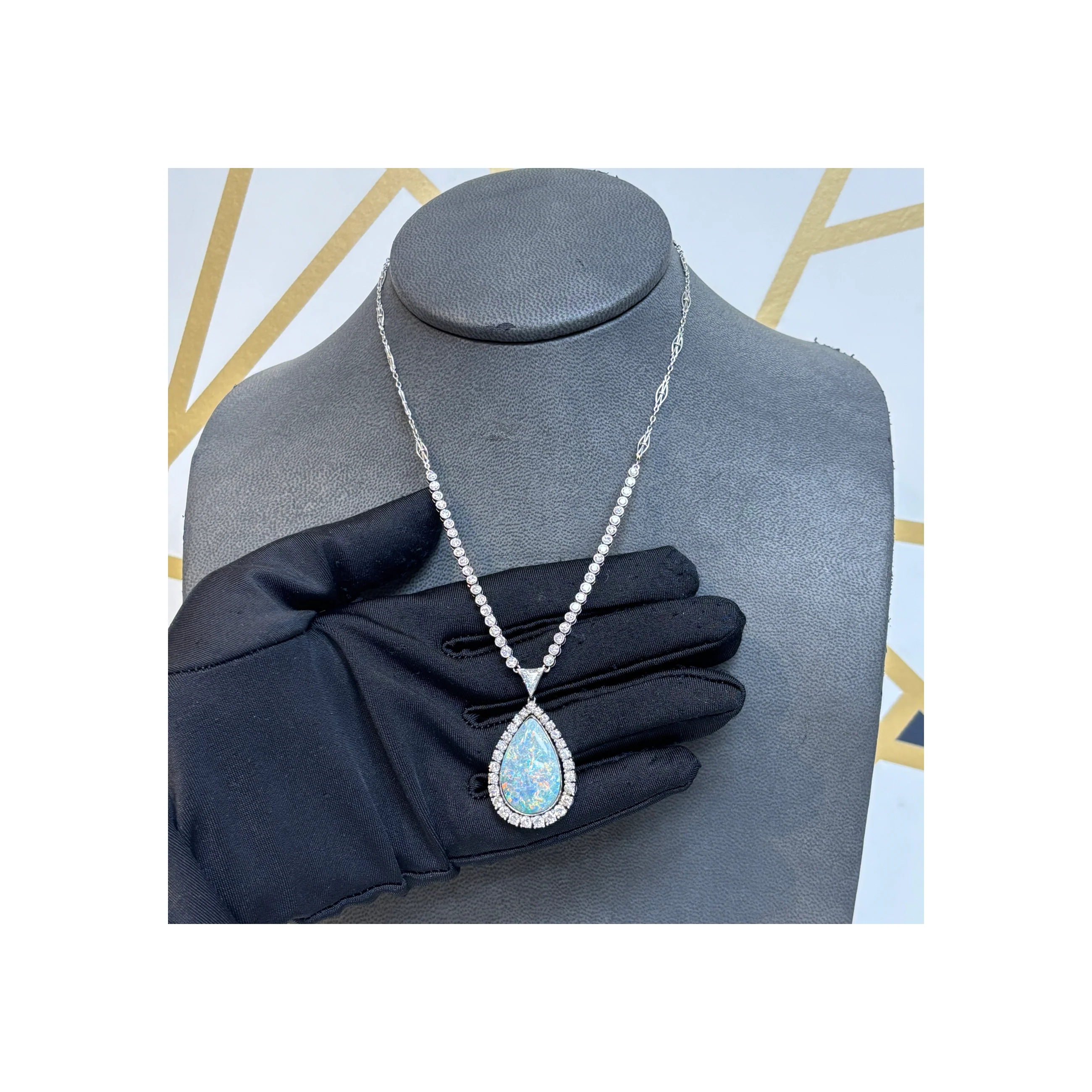 Opal And Diamond Necklace - Image 3