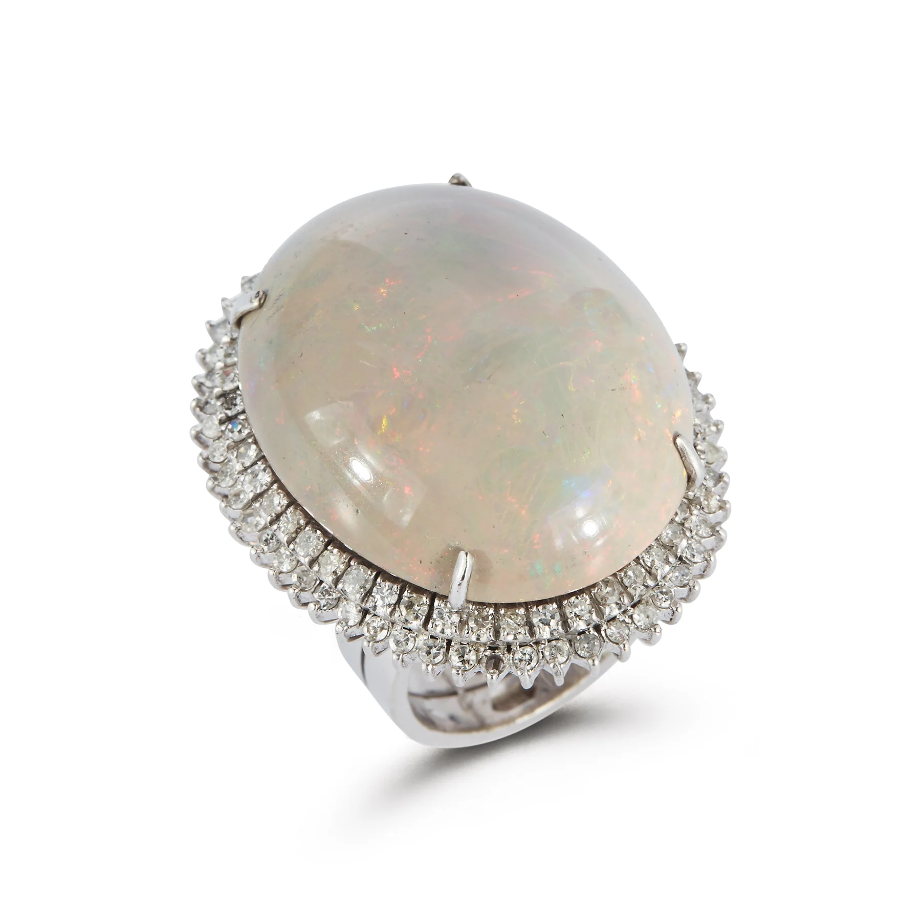 Opal & Diamond Cocktail Ring
