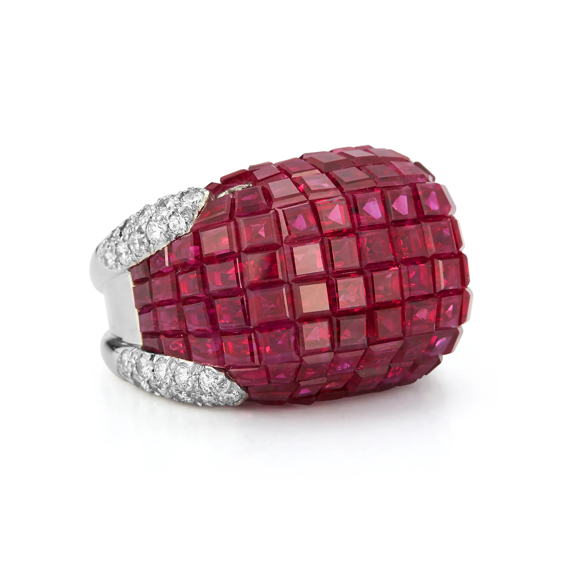 Oscar Heyman Brothers Invisible Set Ruby Ring - Image 2