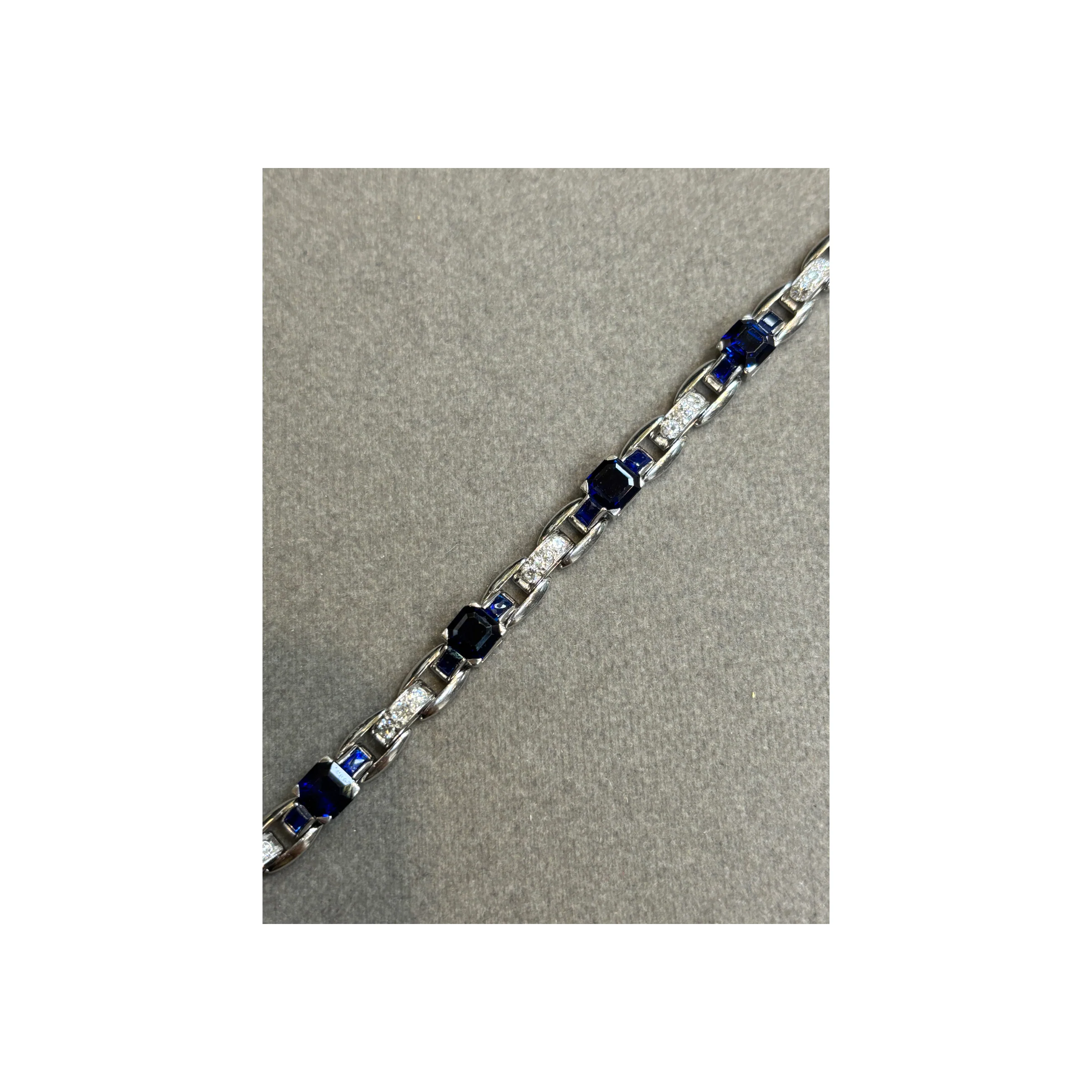 Oscar Heyman Sapphire and Diamond Bracelet - Image 6