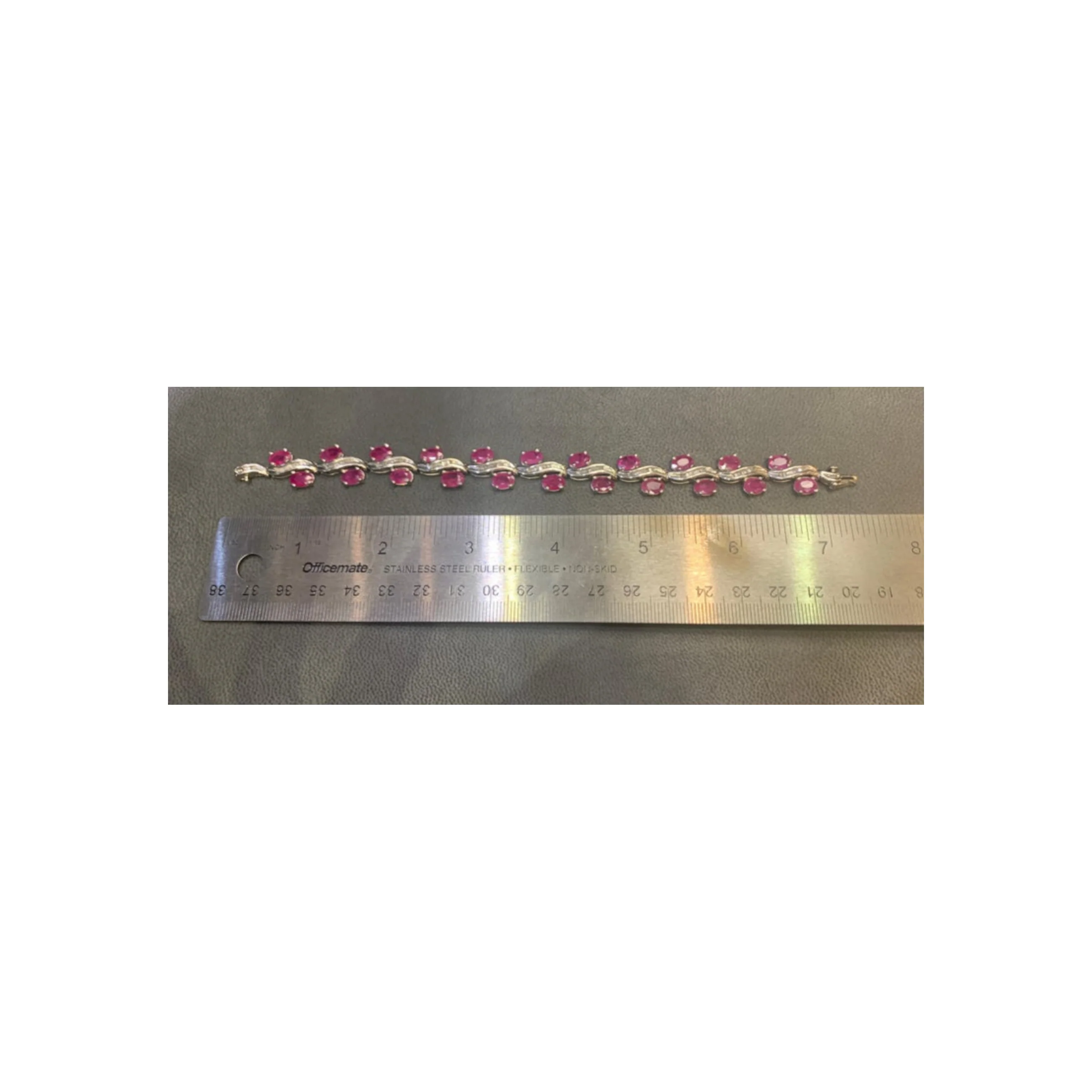 Oval Ruby & Diamond Bracelet - Image 7