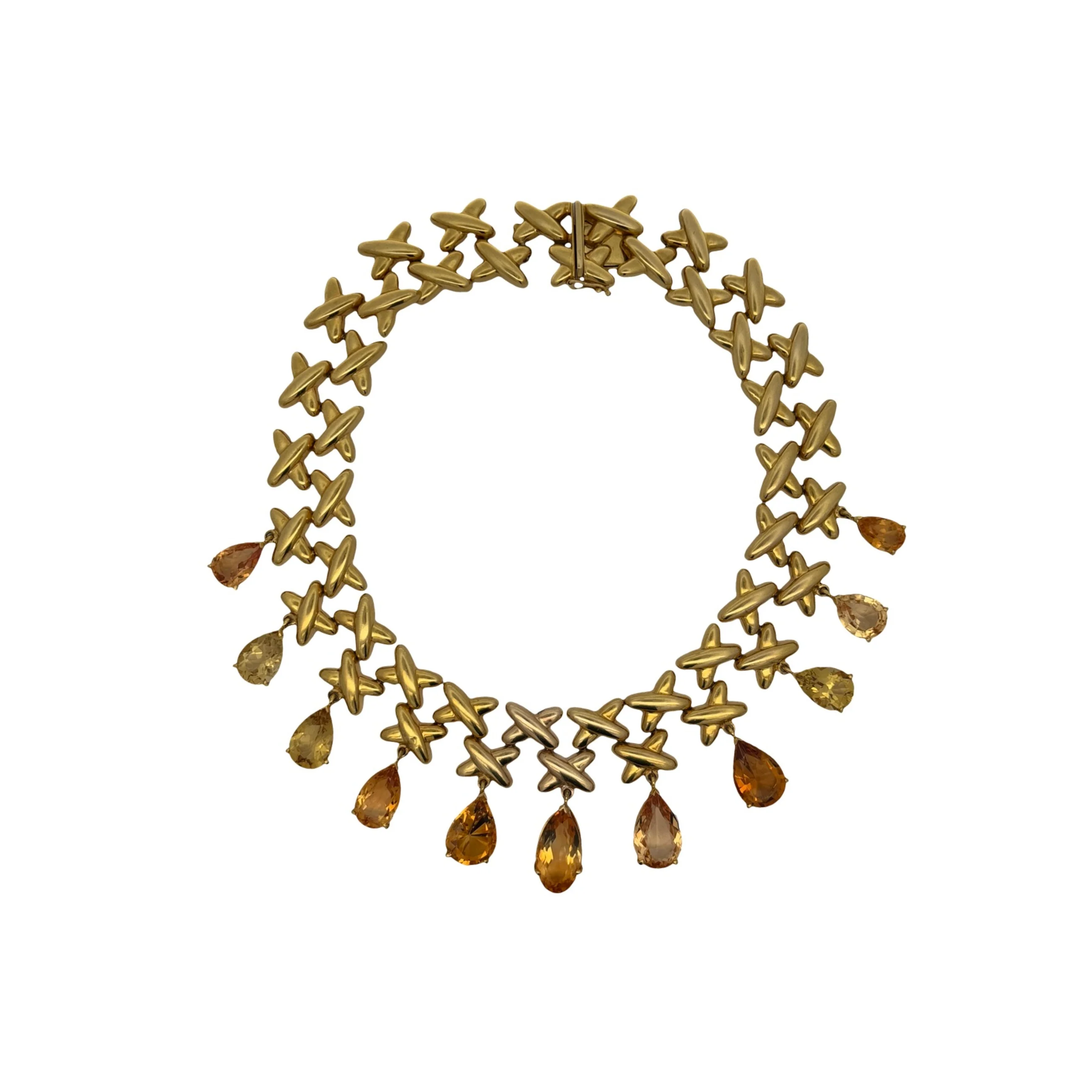 Pear Shape Citrine Necklace