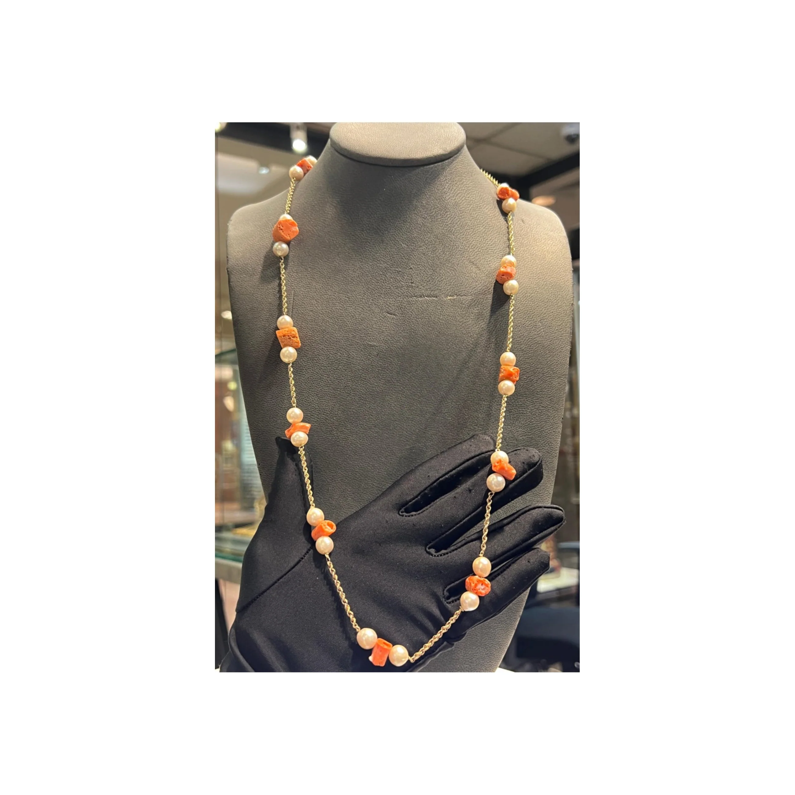 Pearl and Coral Necklace - Image 3