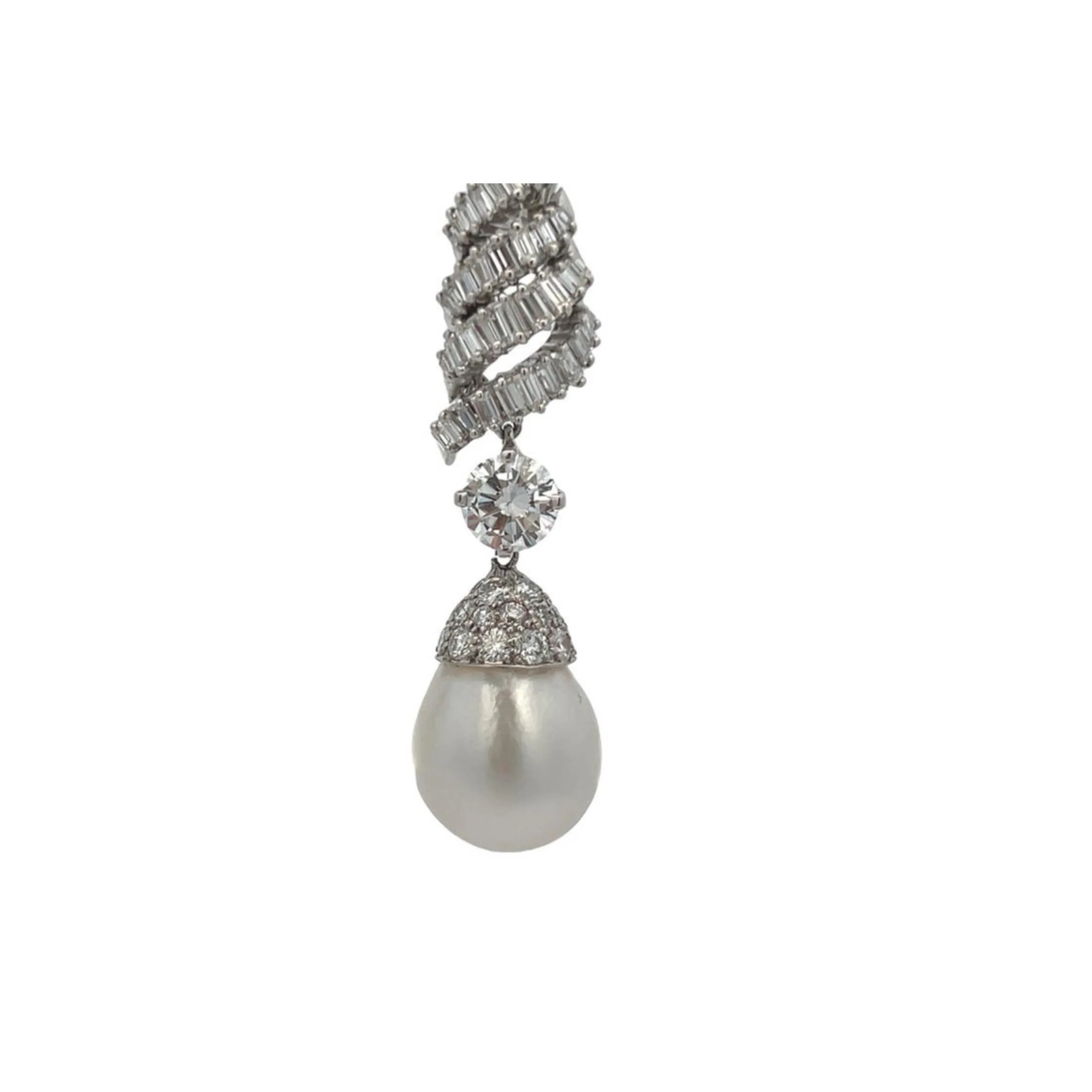 Pearl and Diamond Earrings - Image 10