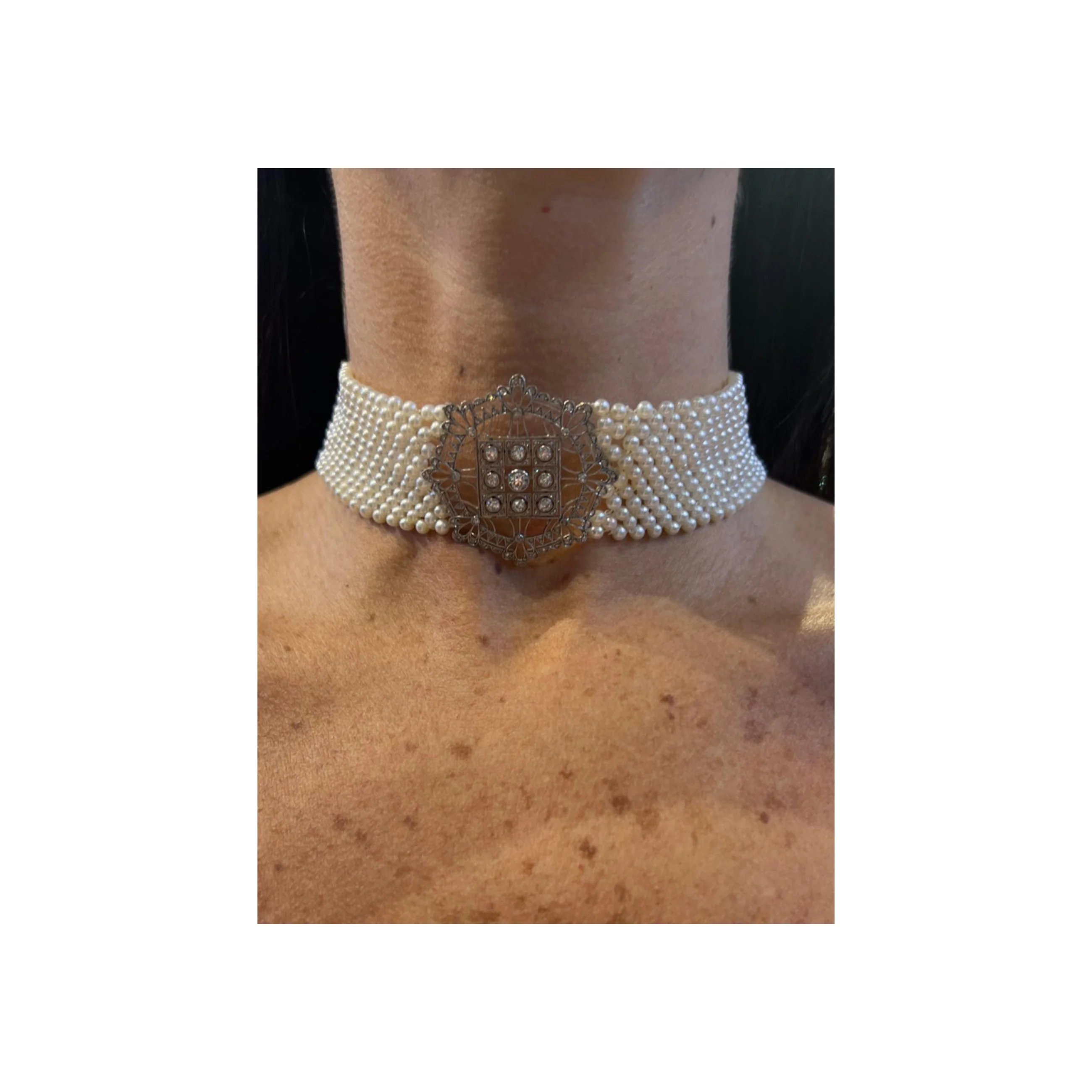Pearl & Diamond Choker - Image 3
