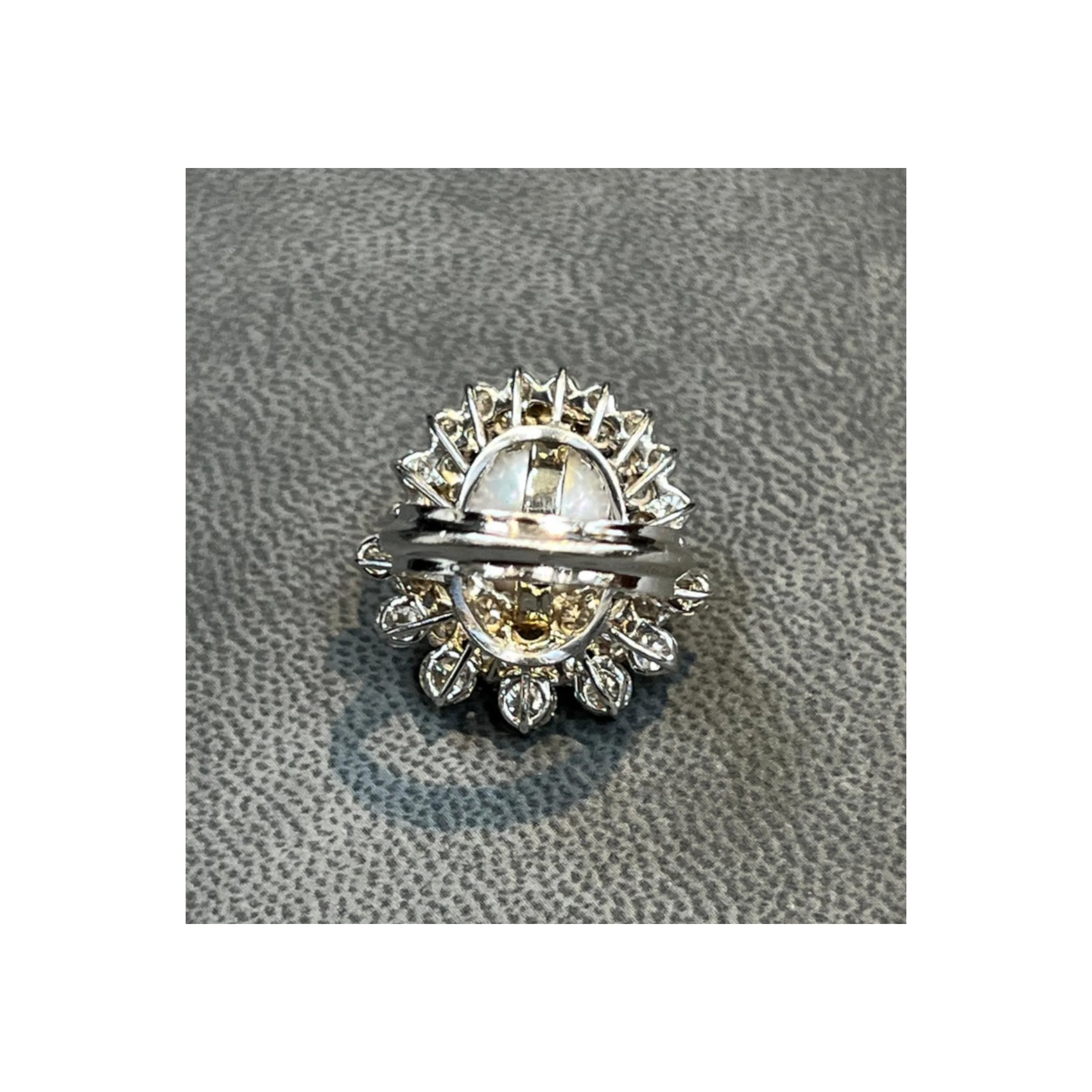 Pearl & Diamond Cocktail Ring - Image 8