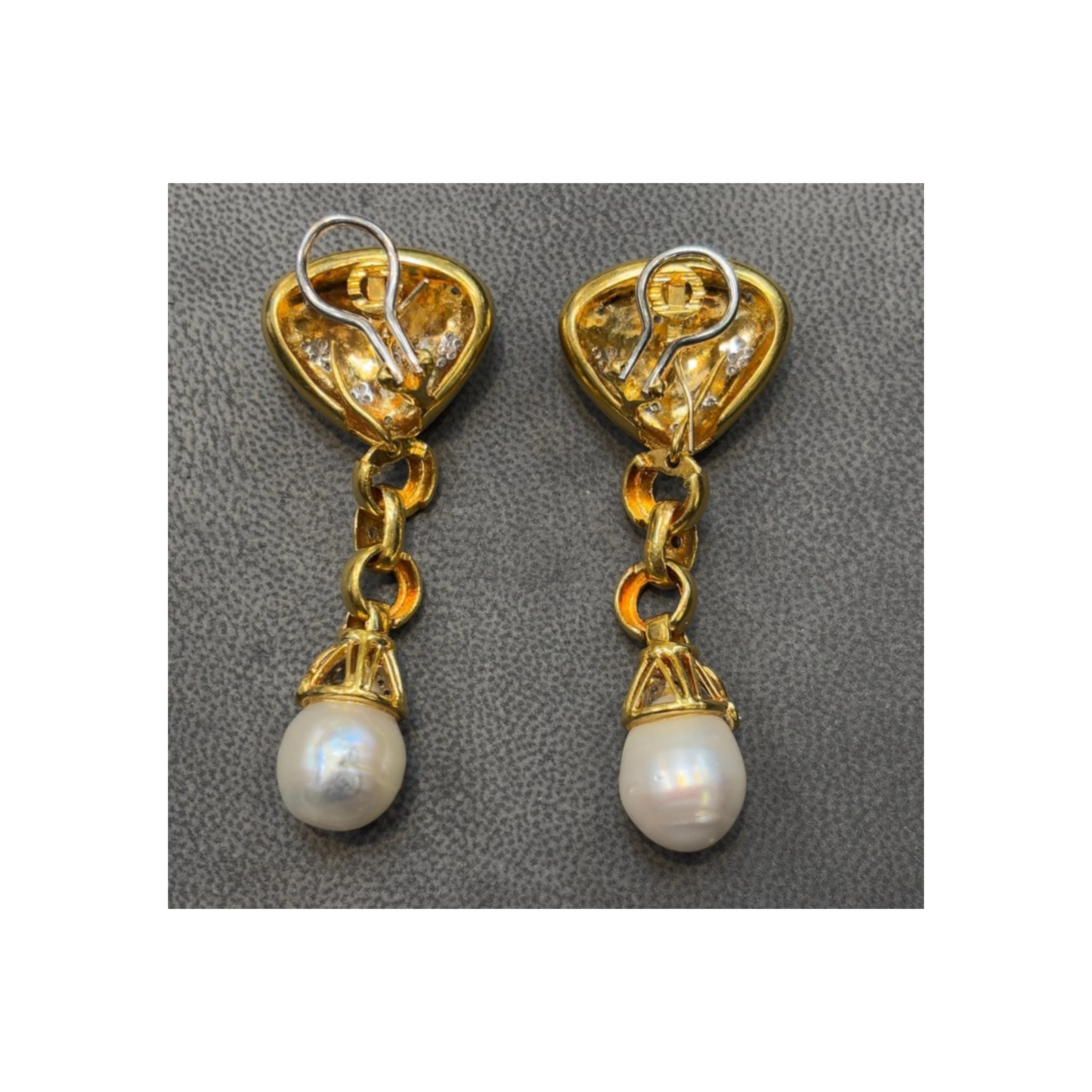 Pearl & Diamond Day And Night Earrings - Image 5